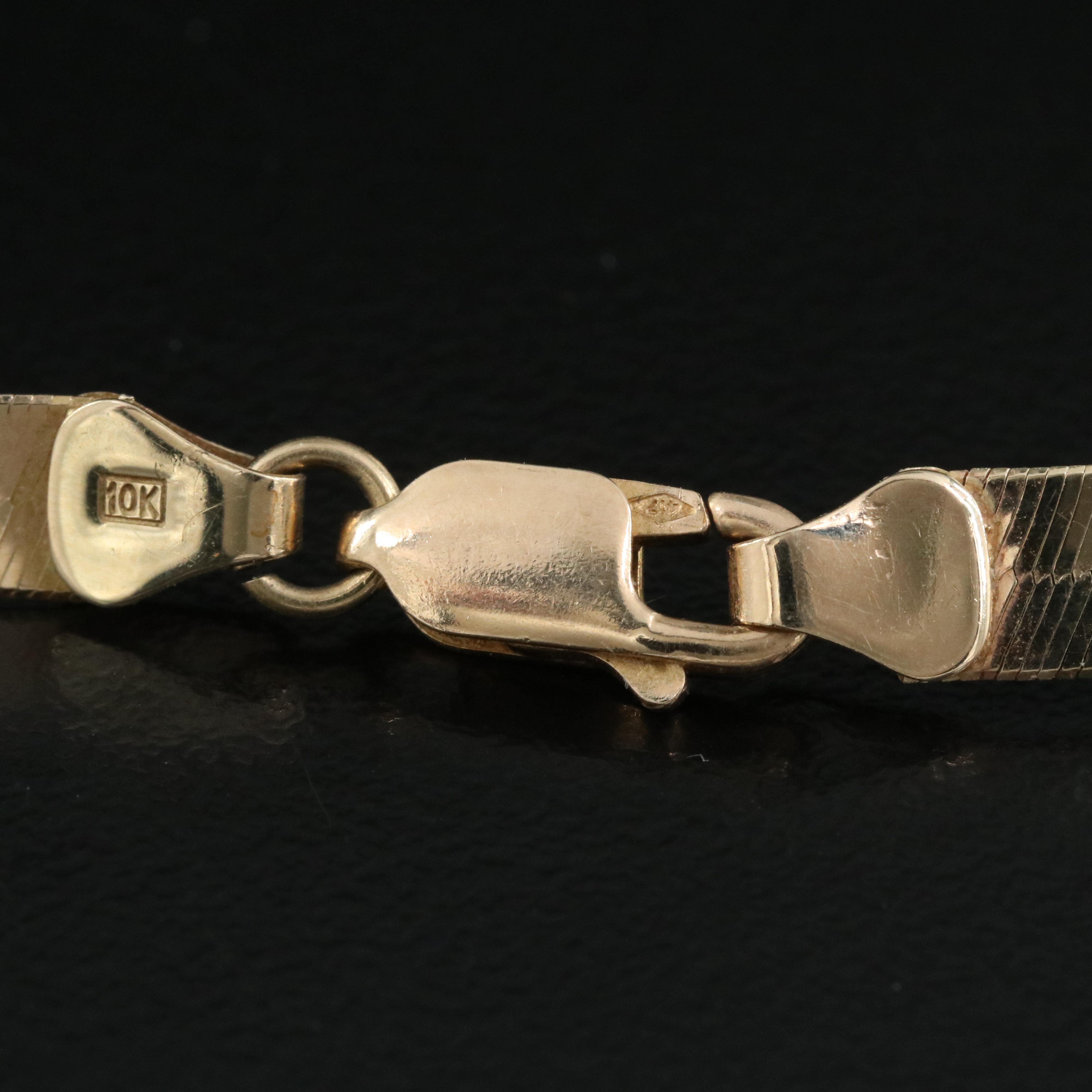 10K Herringbone Necklace