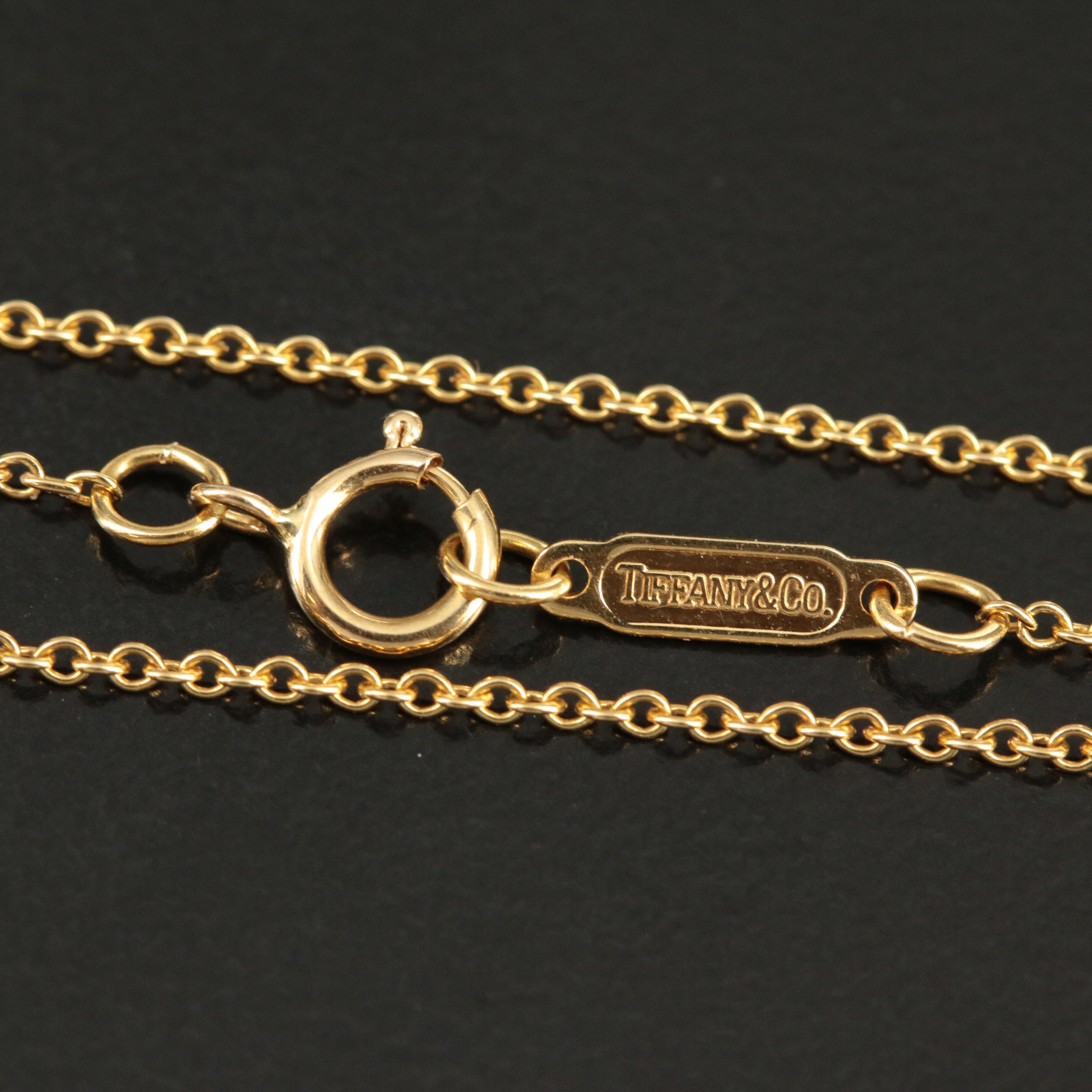 Tiffany & Co. 18K 0.28 CTW Diamond Pavé Heart Pendant Necklace