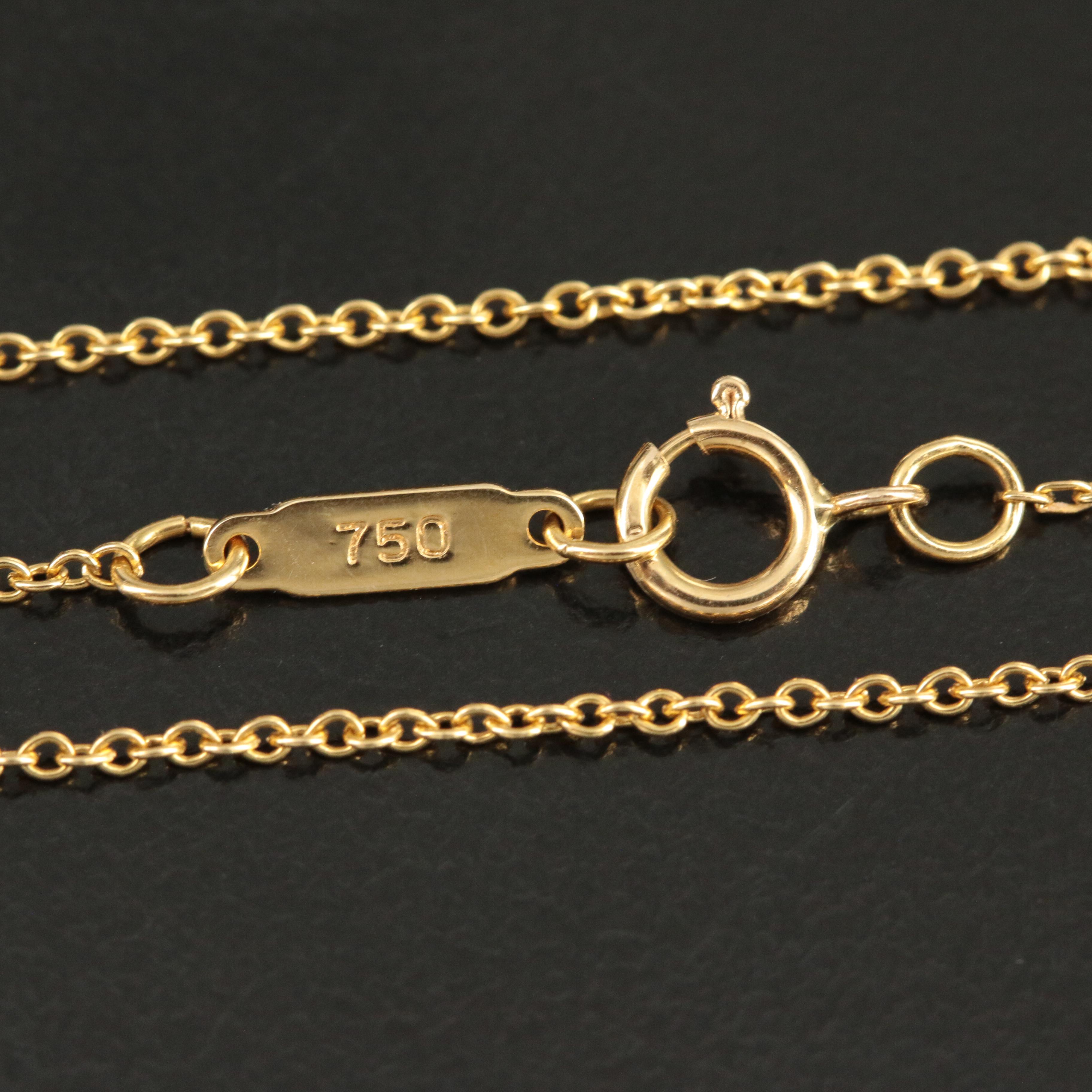 Tiffany & Co. 18K 0.28 CTW Diamond Pavé Heart Pendant Necklace