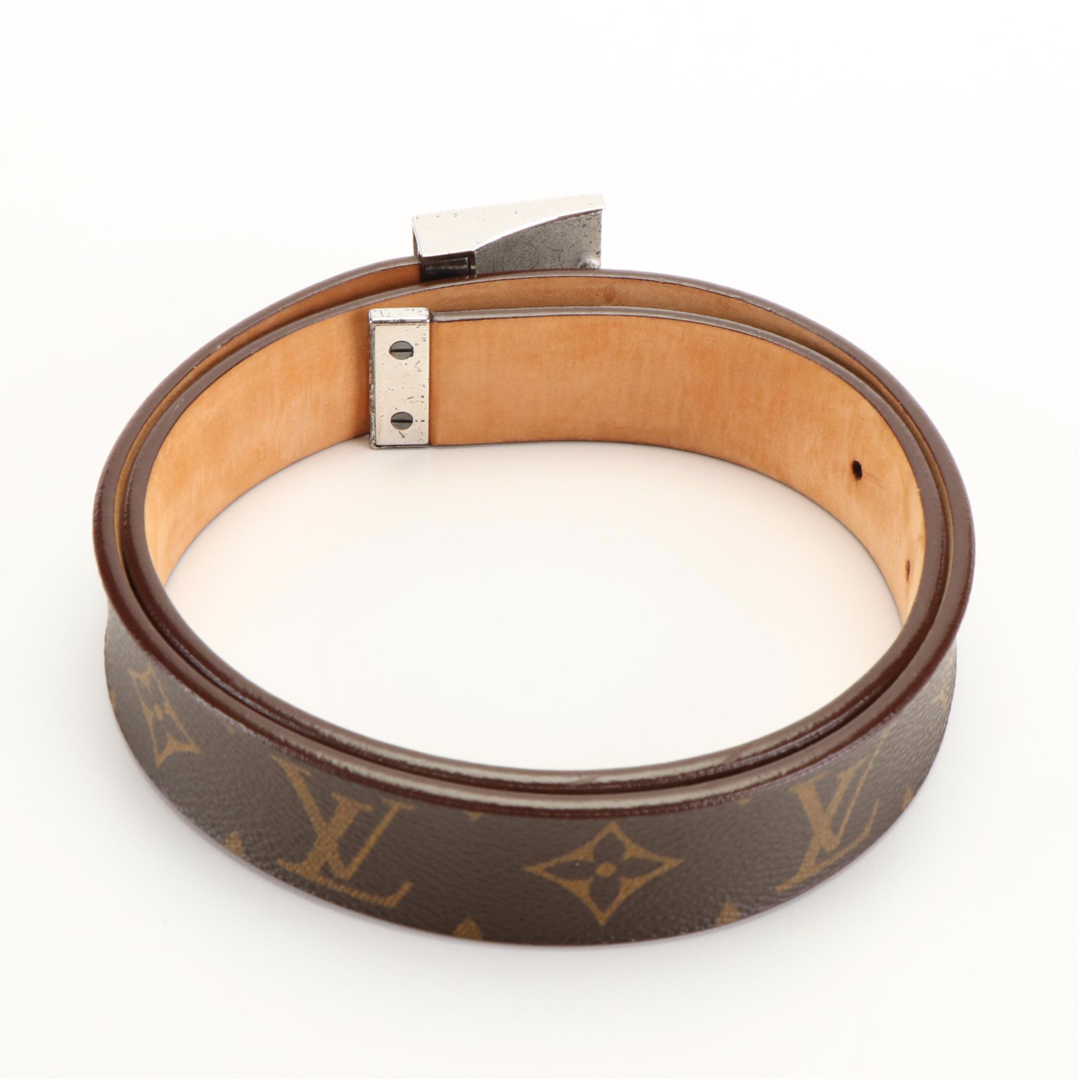 Louis Vuitton Monogram Canvas and Leather Belt