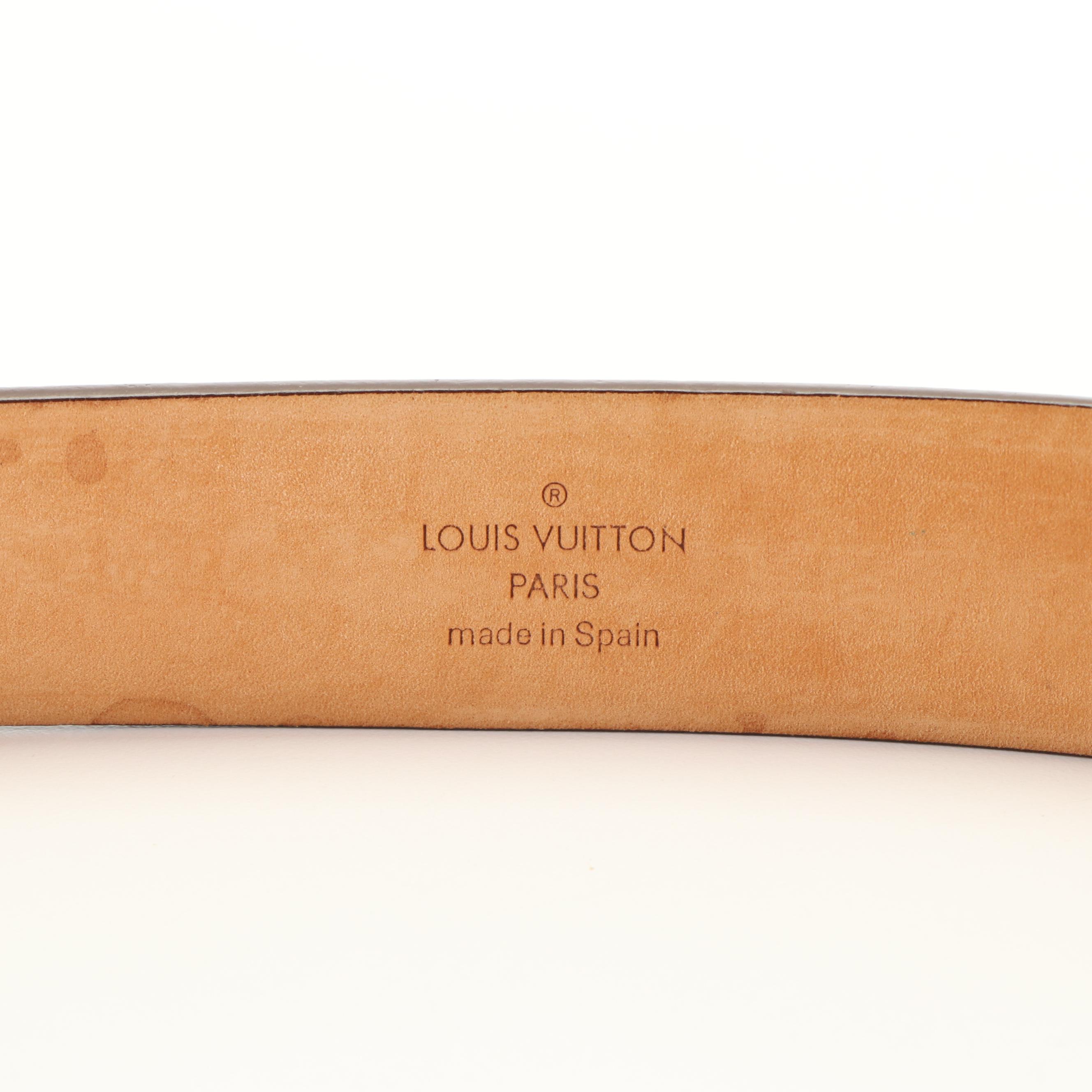 Louis Vuitton Monogram Canvas and Leather Belt
