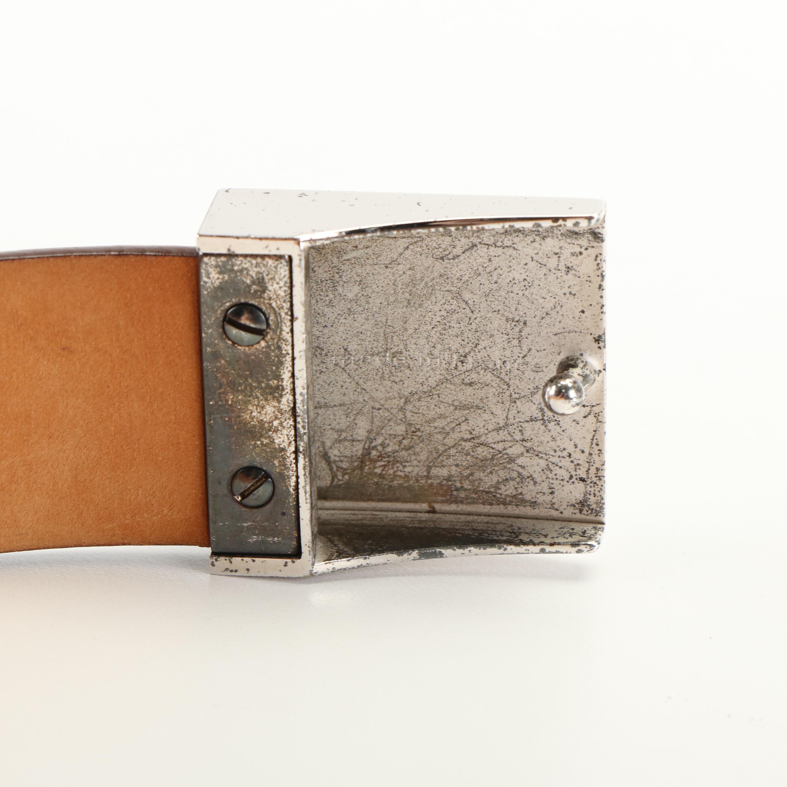 Louis Vuitton Monogram Canvas and Leather Belt