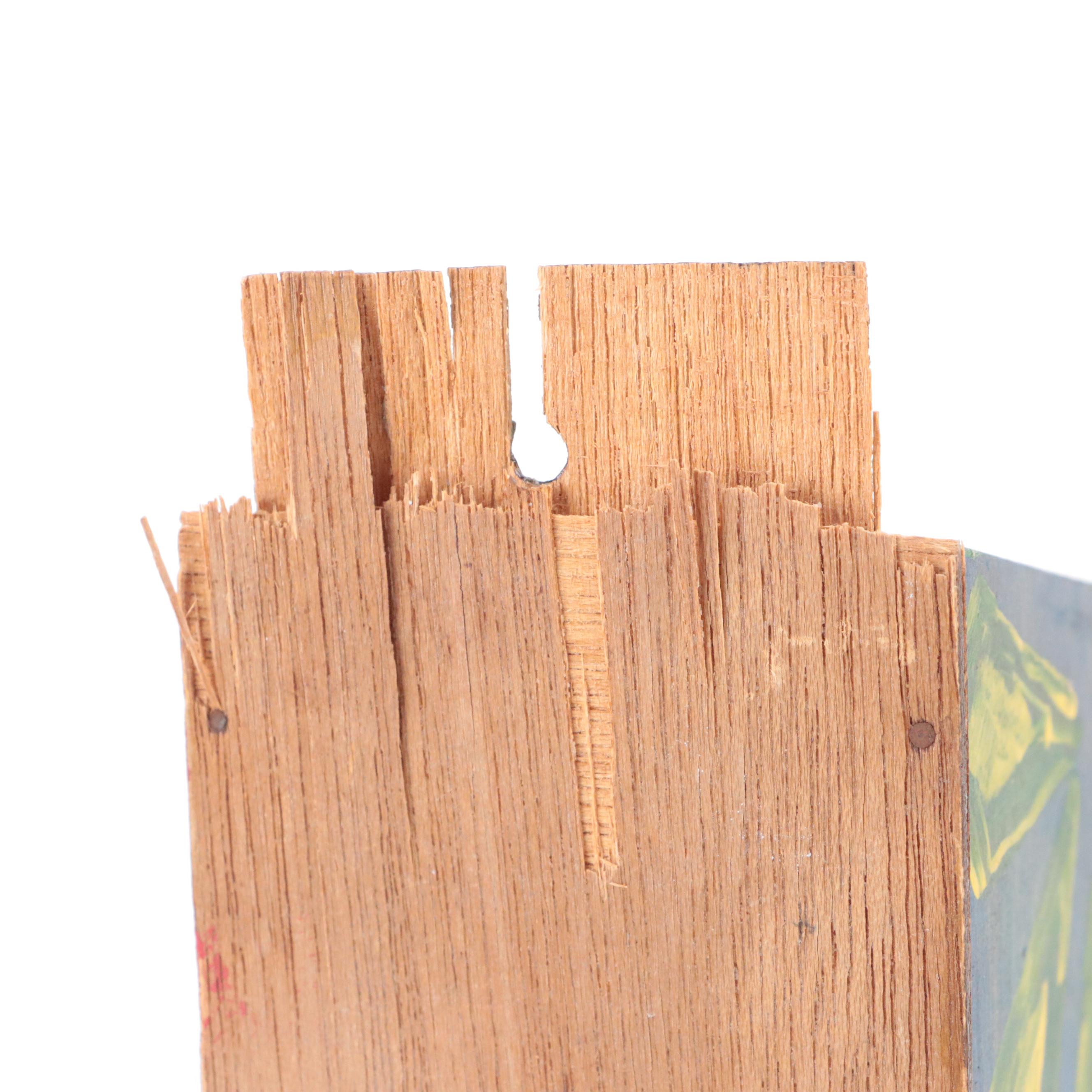 Paint-Decorated Wall-Mount Set of Drawers