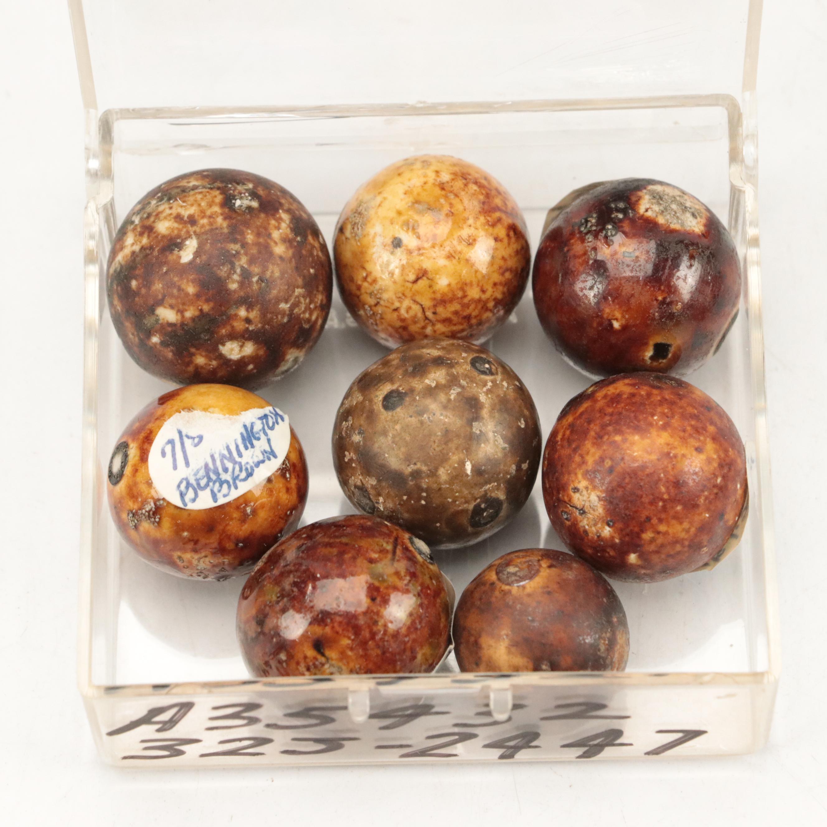 Bennington, Porcelain, and Other Stoneware Marbles