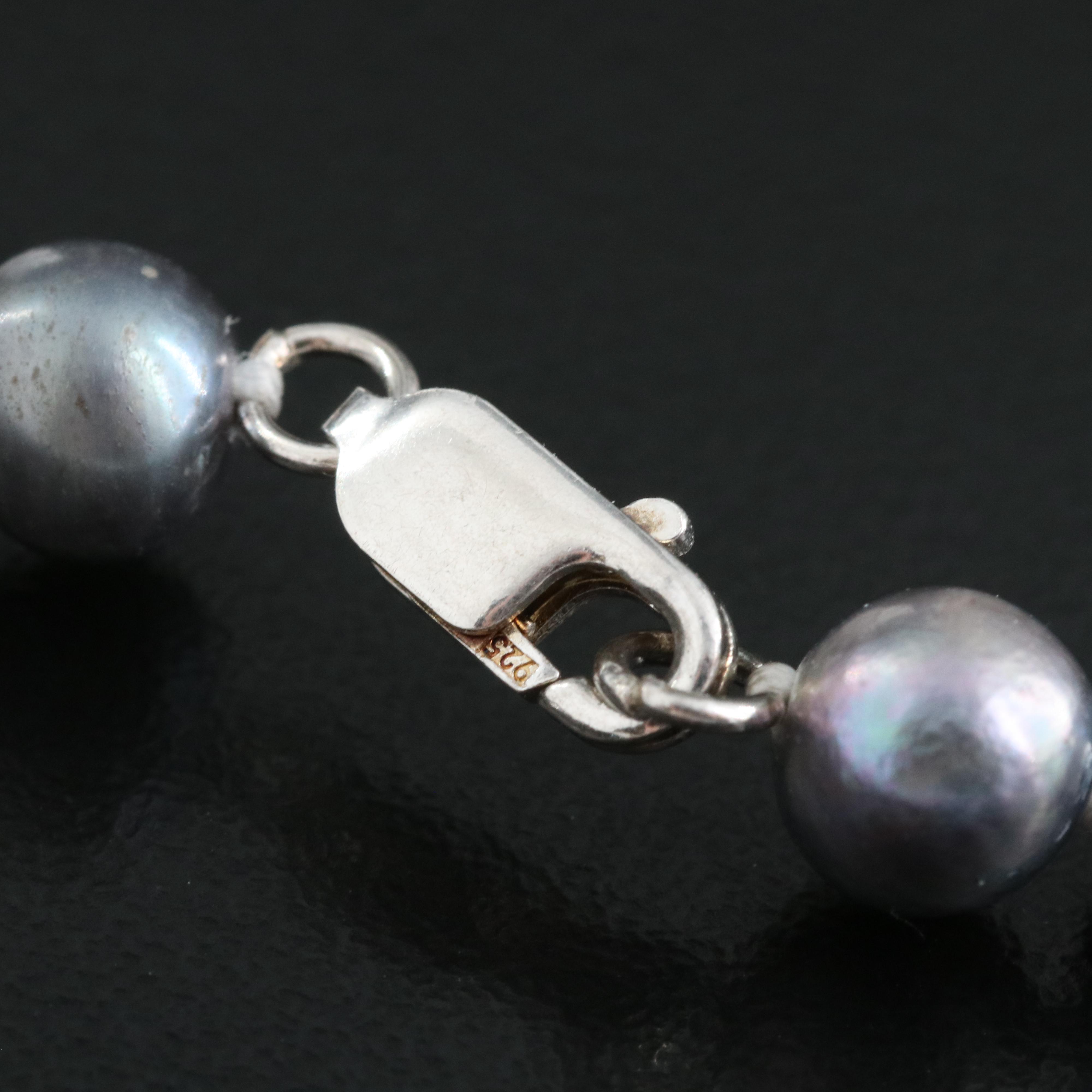 Pearl Necklace with Sterling Clasp