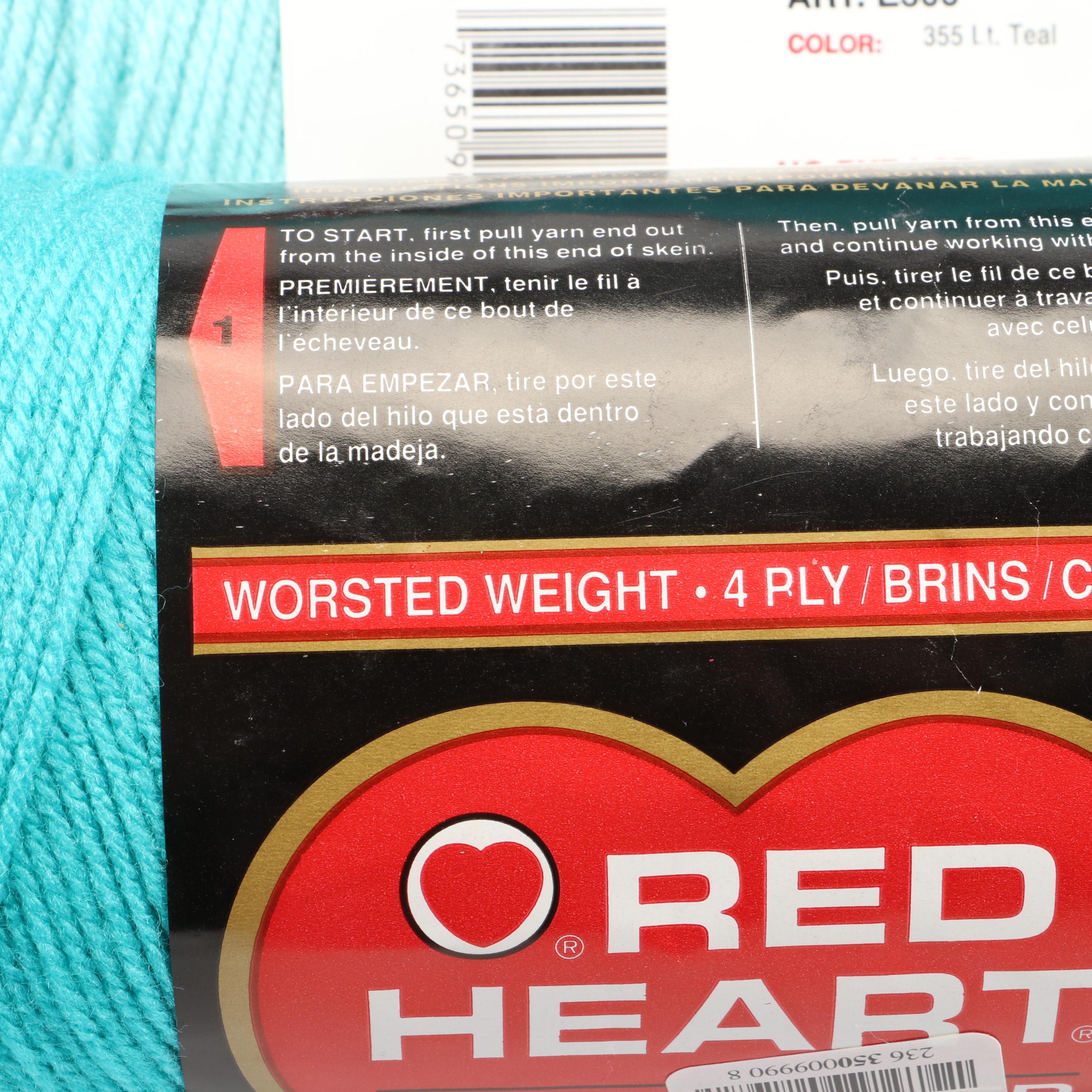 25+ Red Heart Light and Medium Teal Yarn Skeins