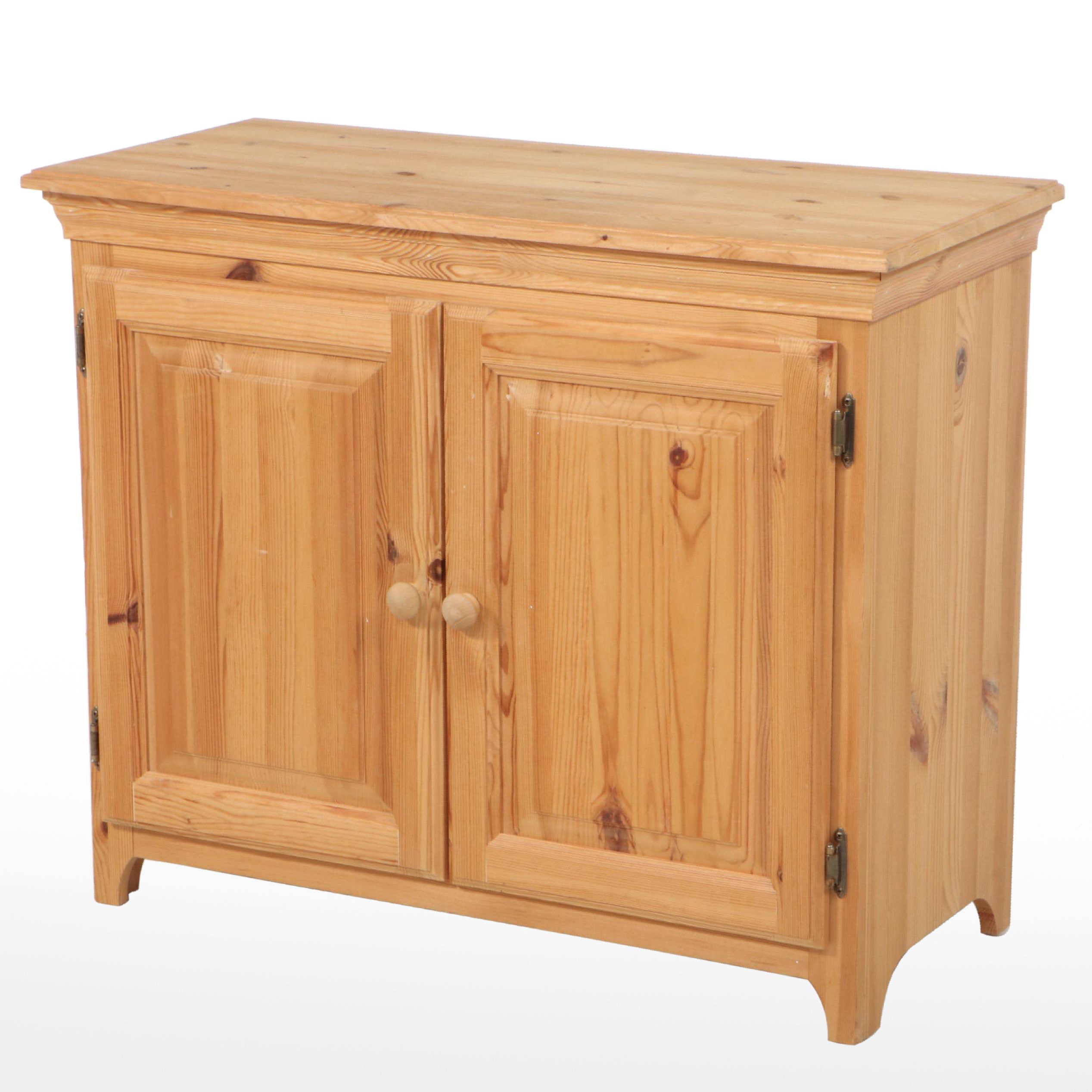 Pine Paneled Door Cabinet