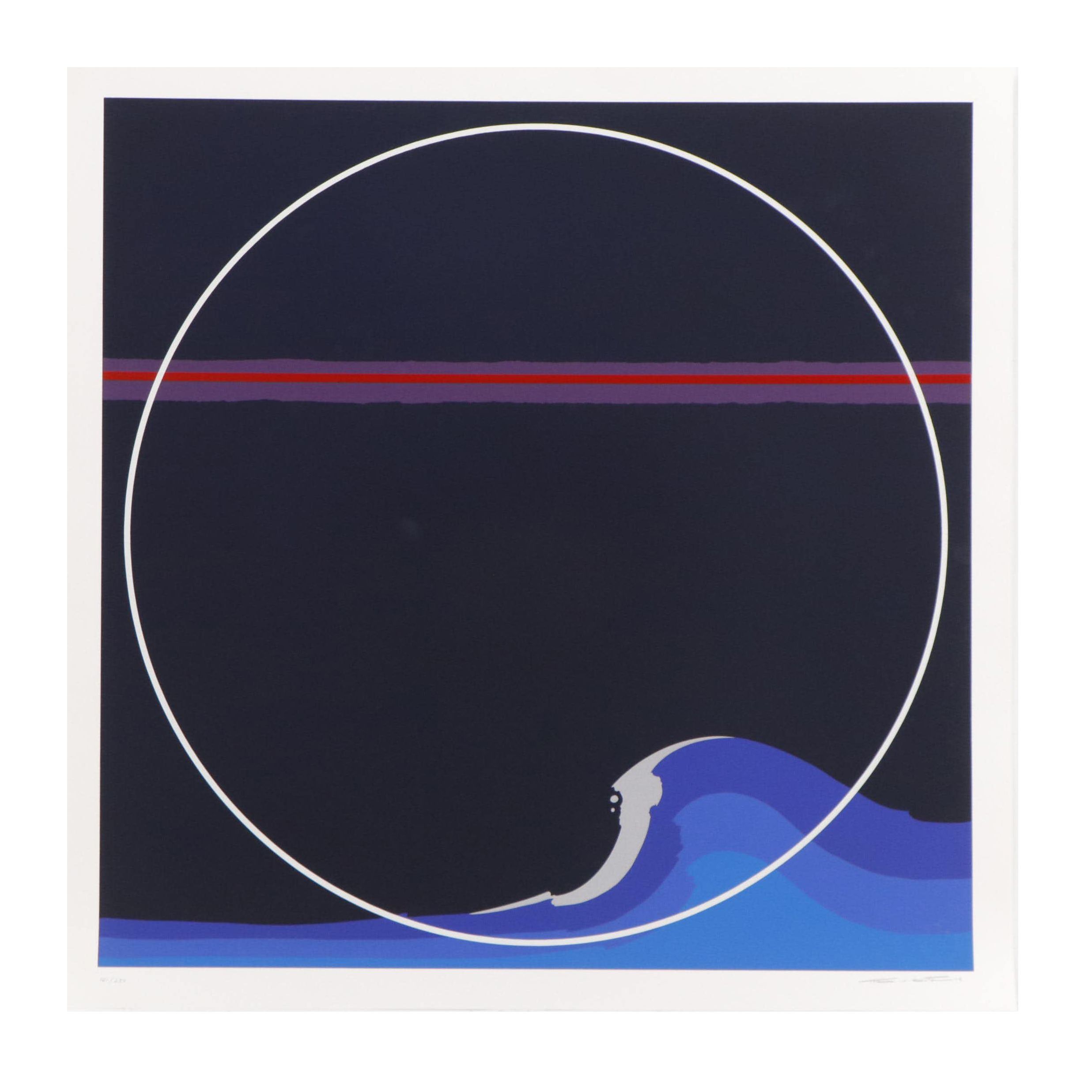 Thomas Whelan Benton Serigraph "White Cap," 1979