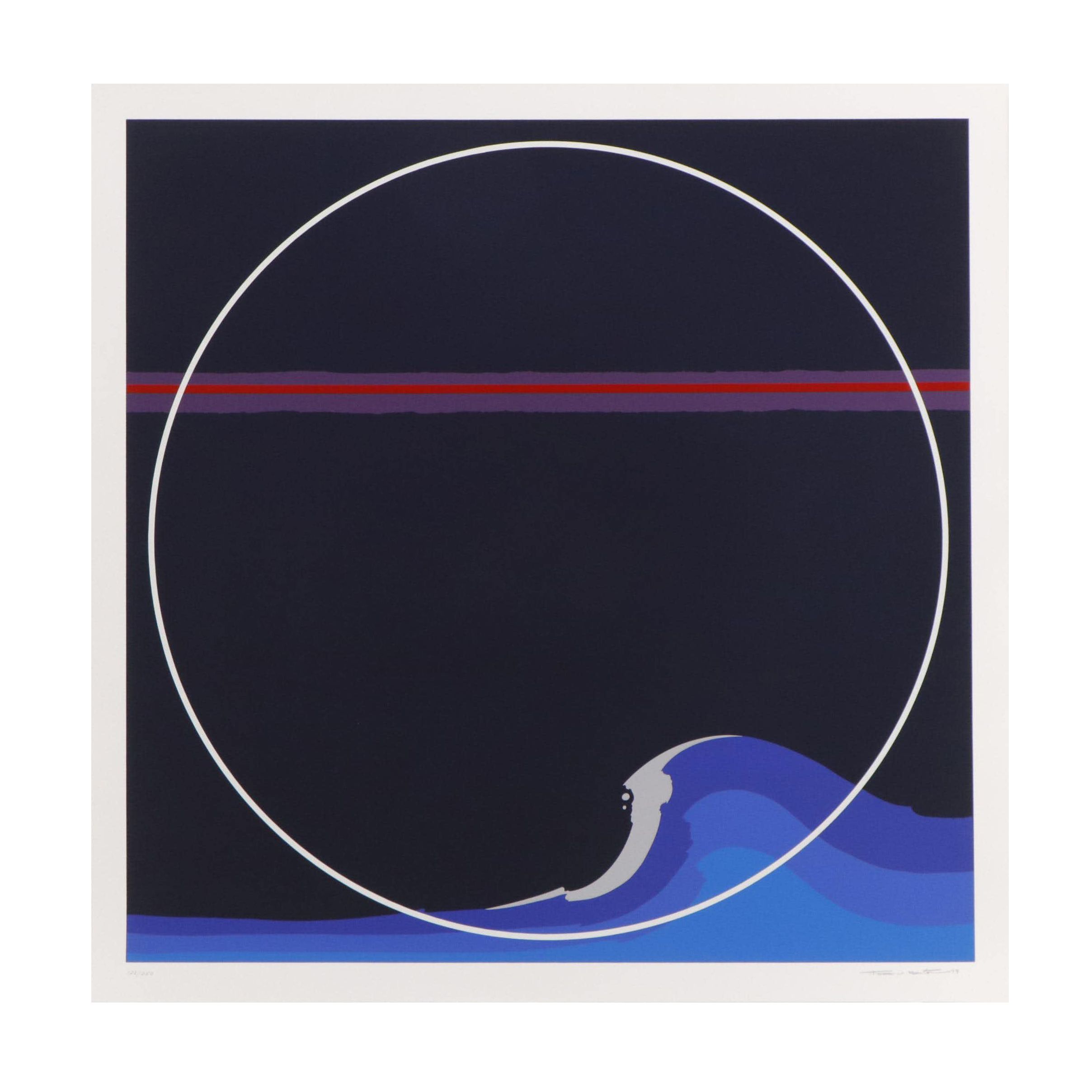 Thomas Whelan Benton Serigraph "White Cap," 1979