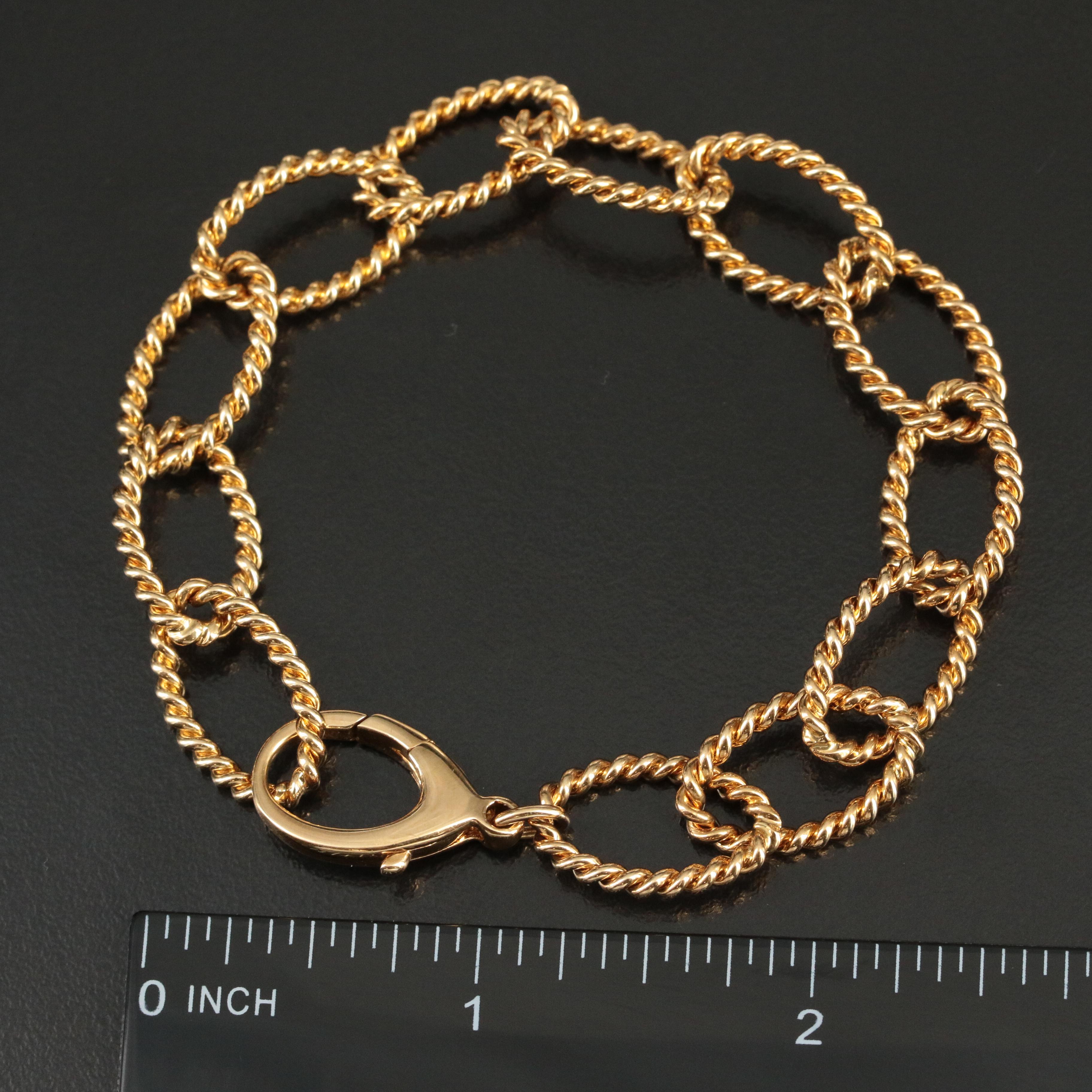 Tiffany & Co. 18K Twisted Oval Link Bracelet