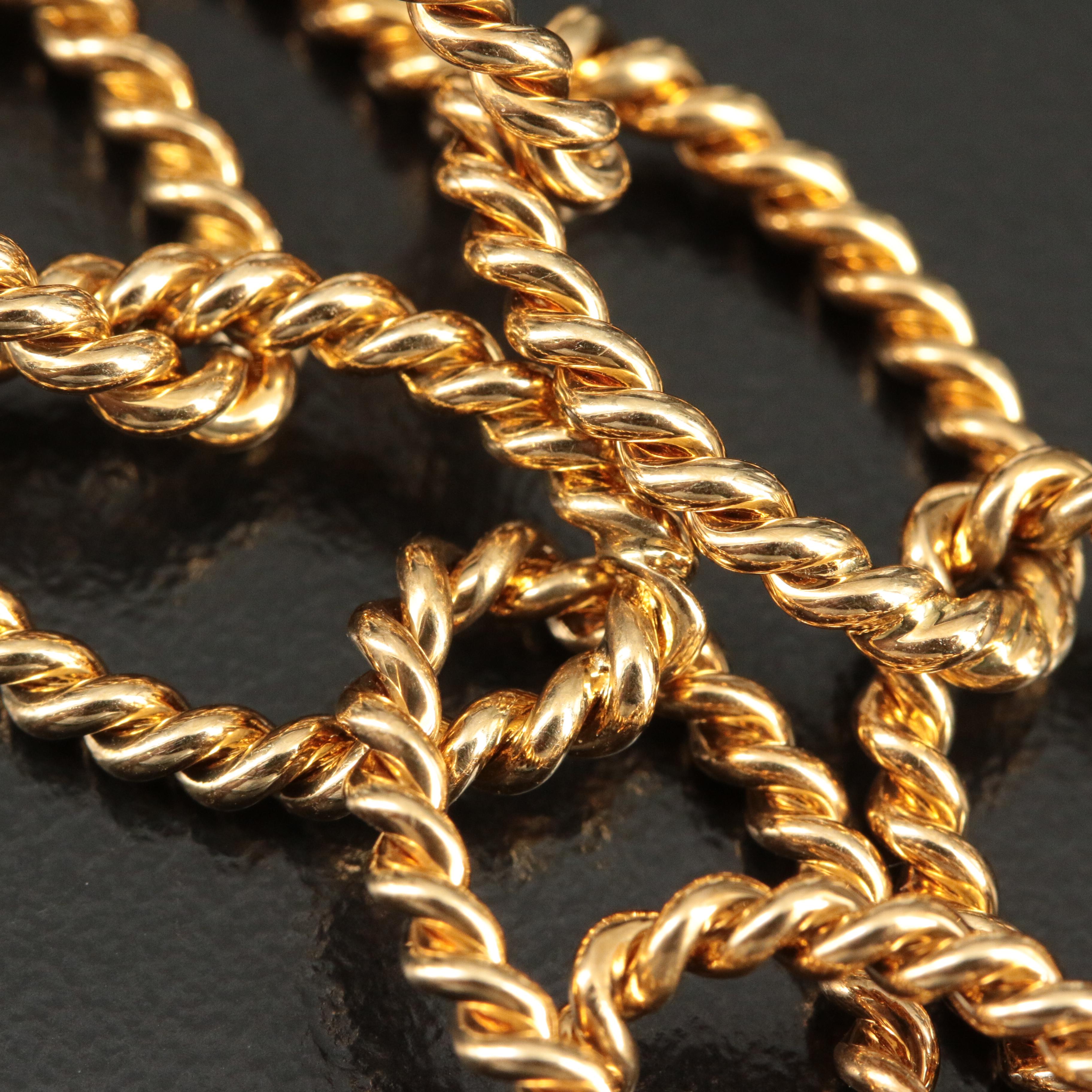 Tiffany & Co. 18K Twisted Oval Link Bracelet