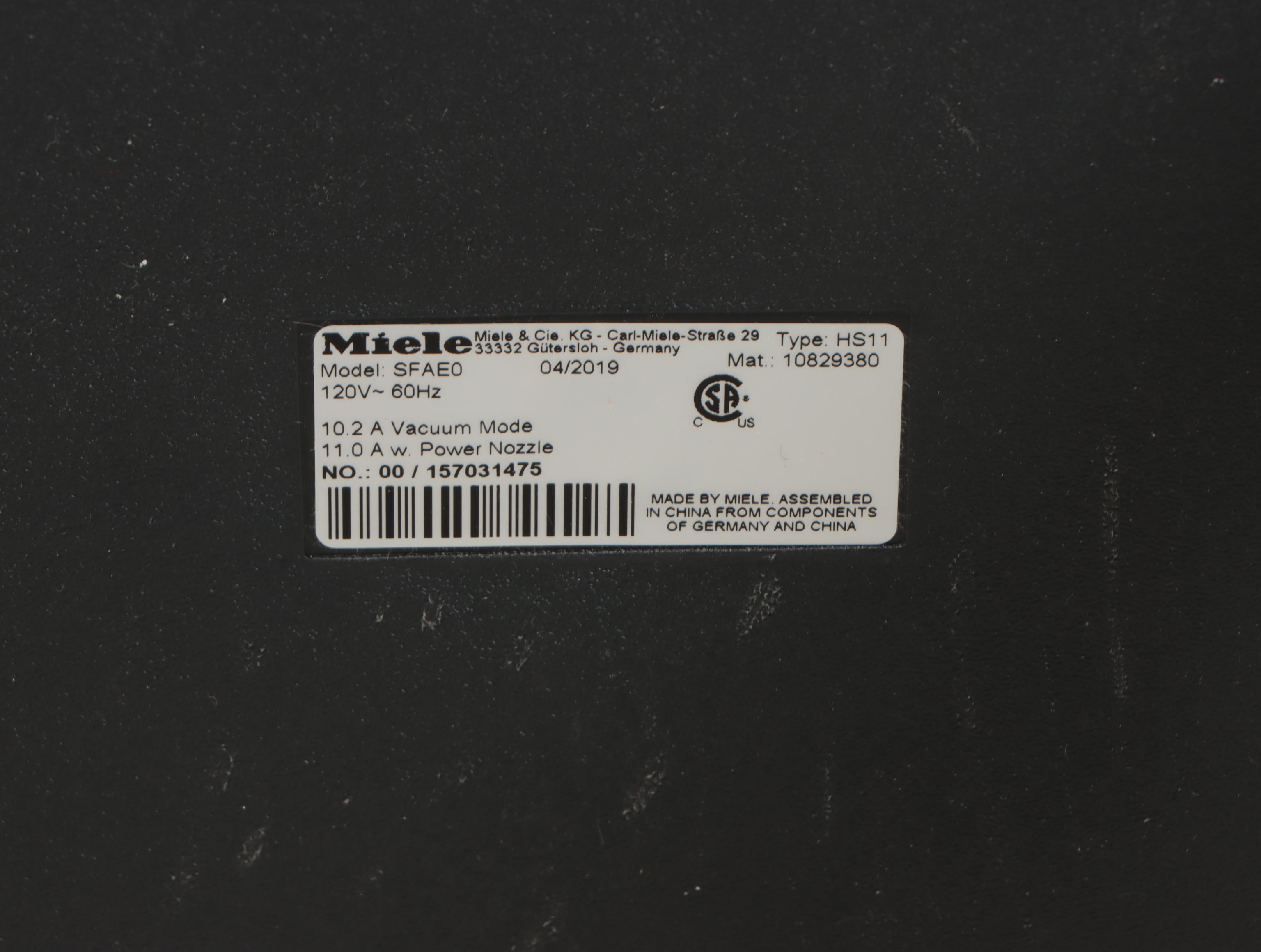 Miele Complete C2 Hardfloor PowerLine and AirWay Sanitizor Vacuums