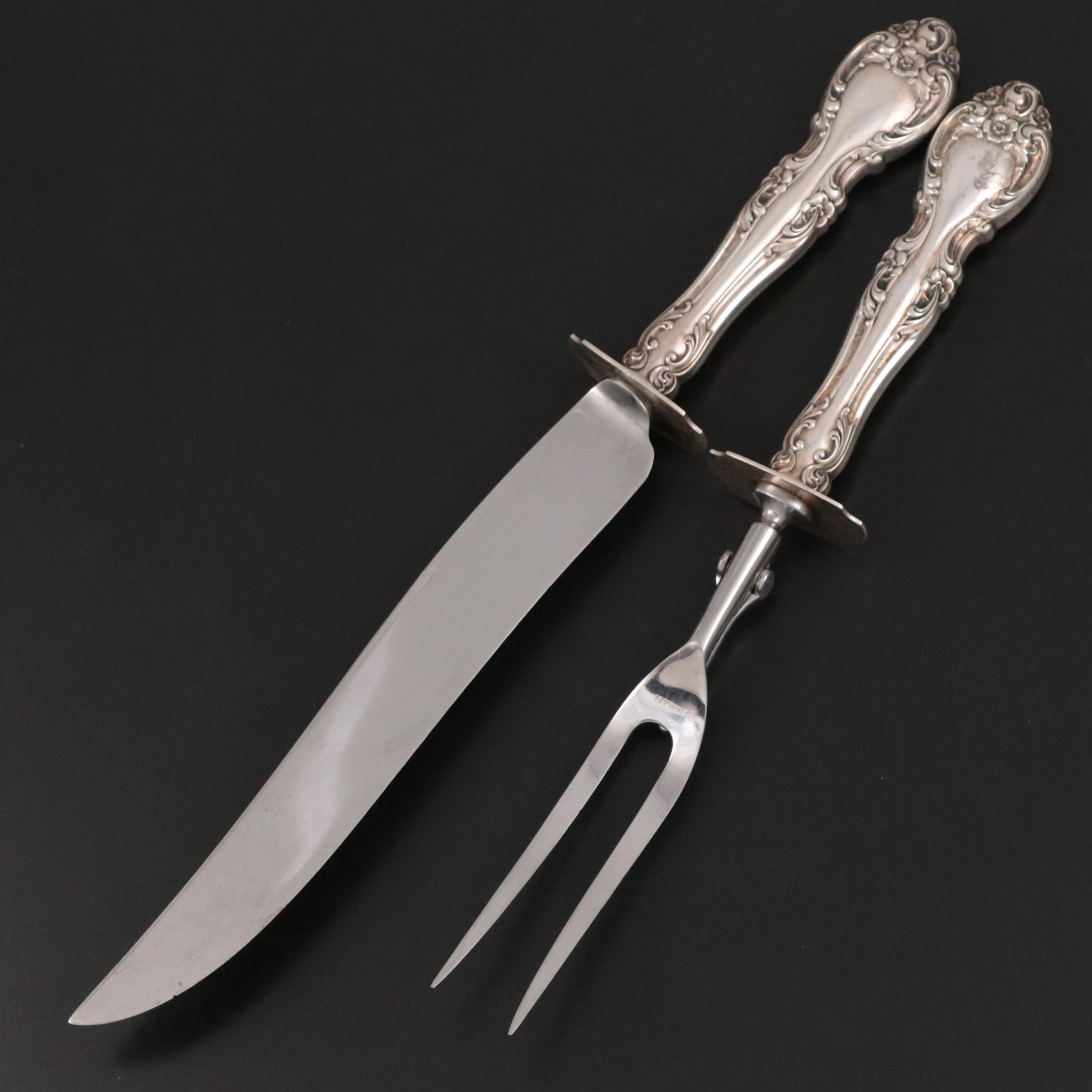 Gorham "Melrose" Sterling Silver Carving Set