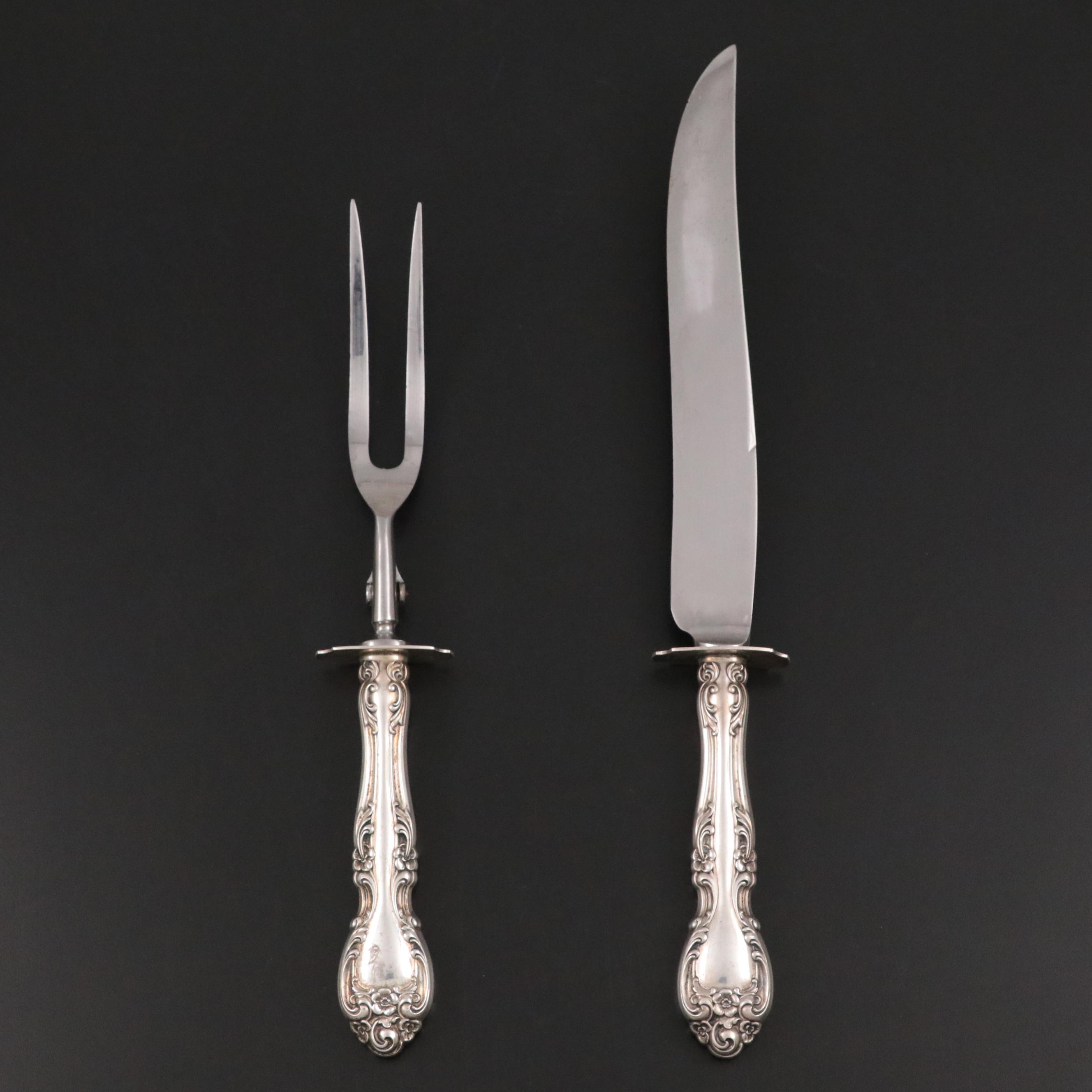 Gorham "Melrose" Sterling Silver Carving Set