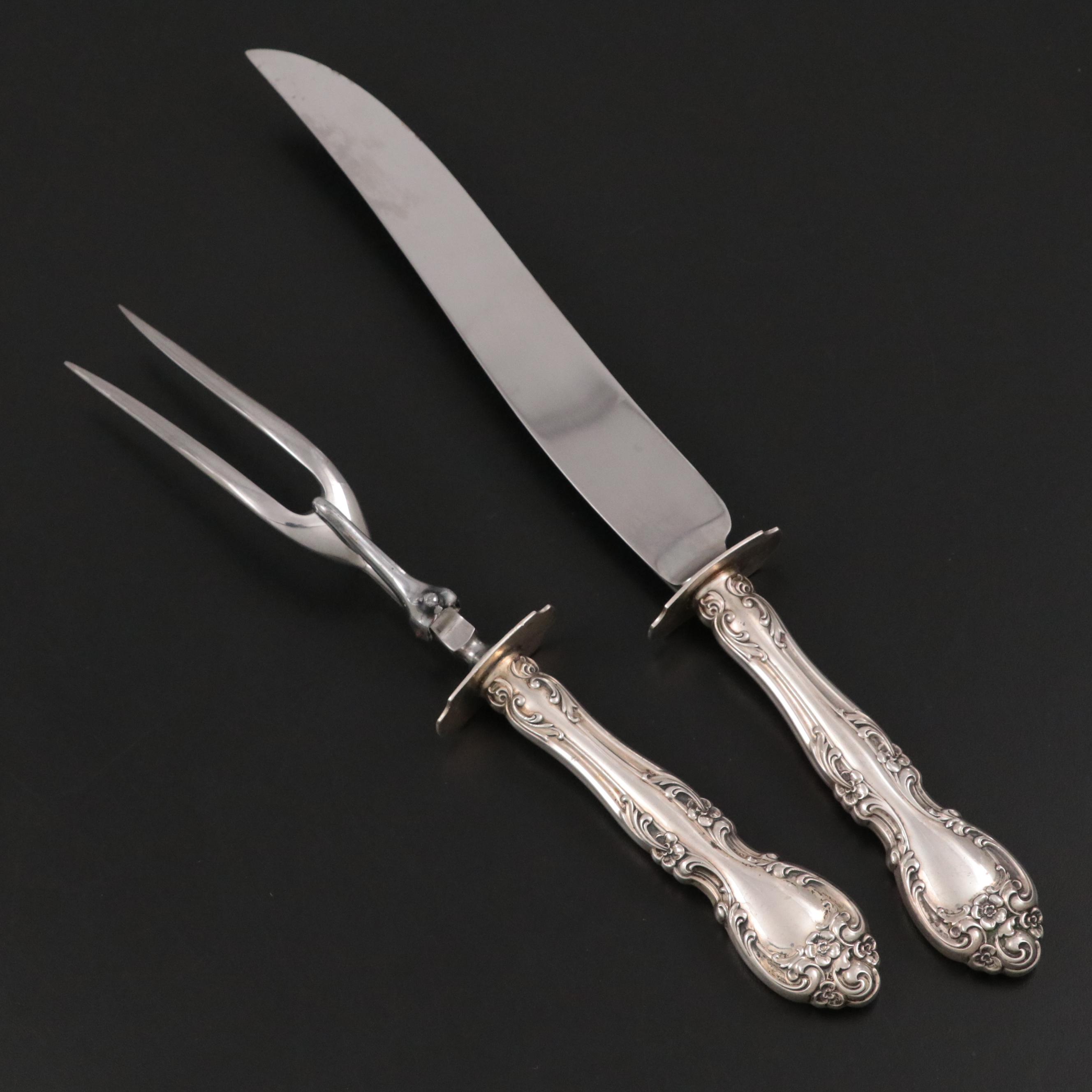 Gorham "Melrose" Sterling Silver Carving Set