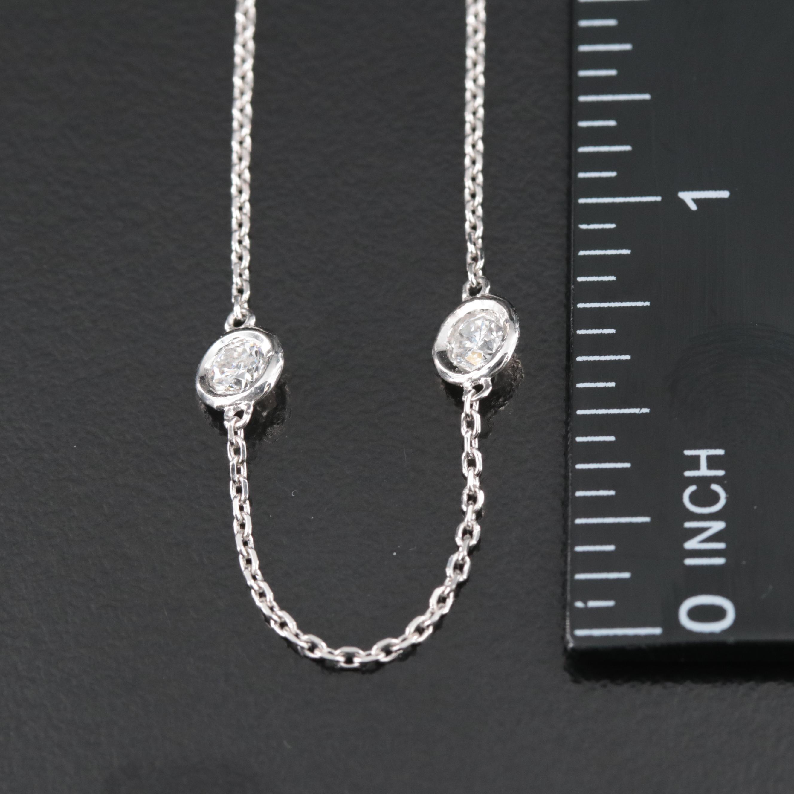 14K 3.00 CTW Diamond Station Necklace