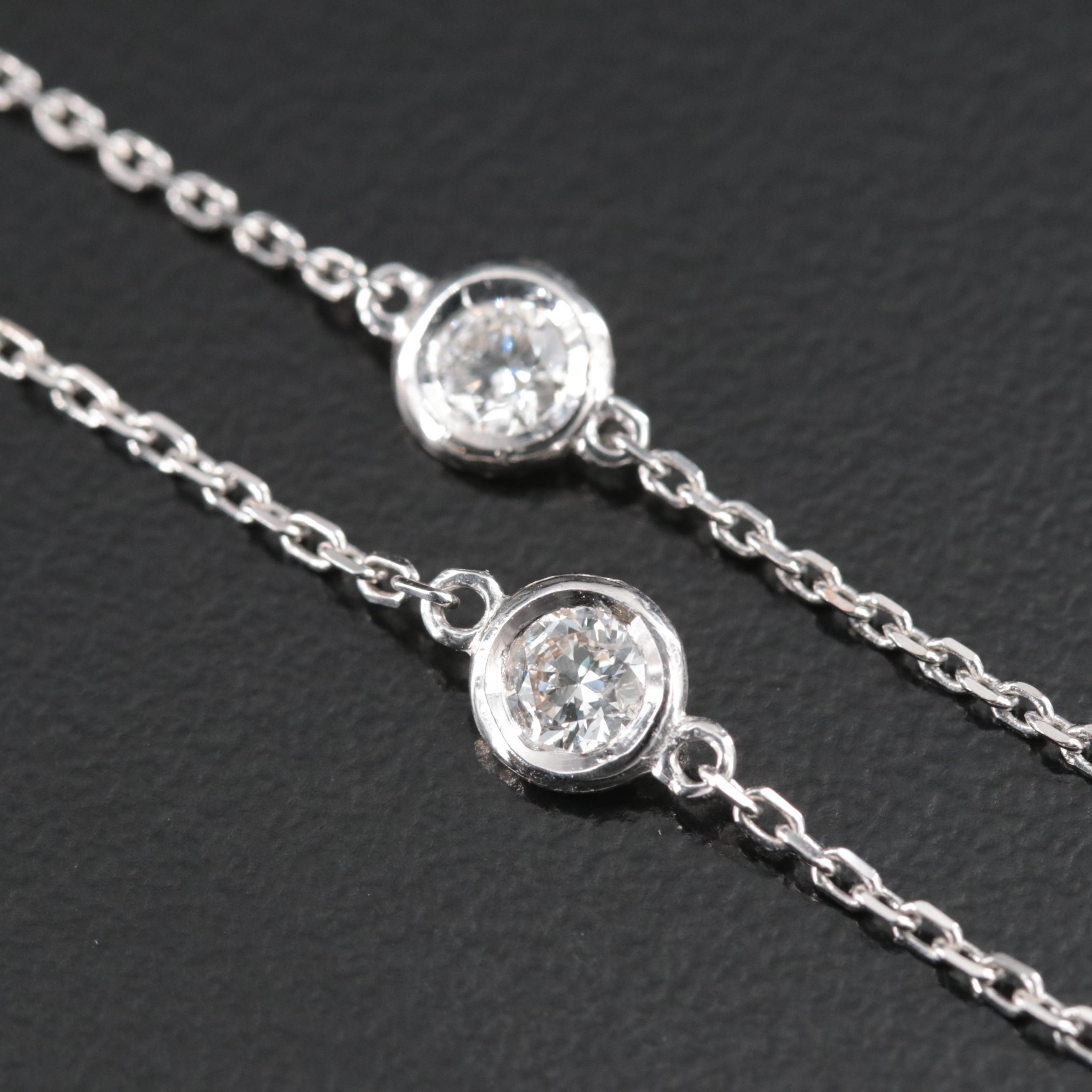 14K 3.00 CTW Diamond Station Necklace