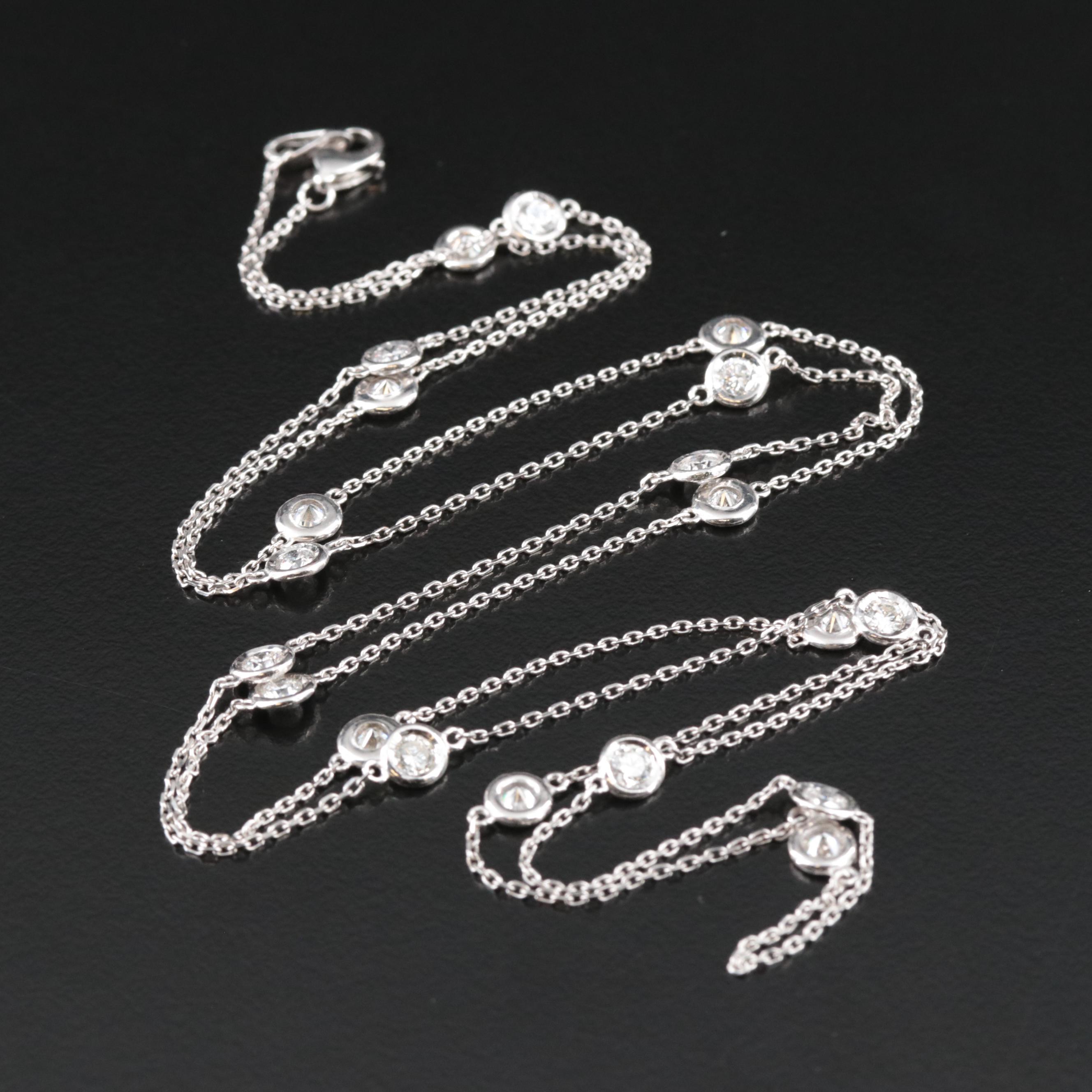 14K 3.00 CTW Diamond Station Necklace