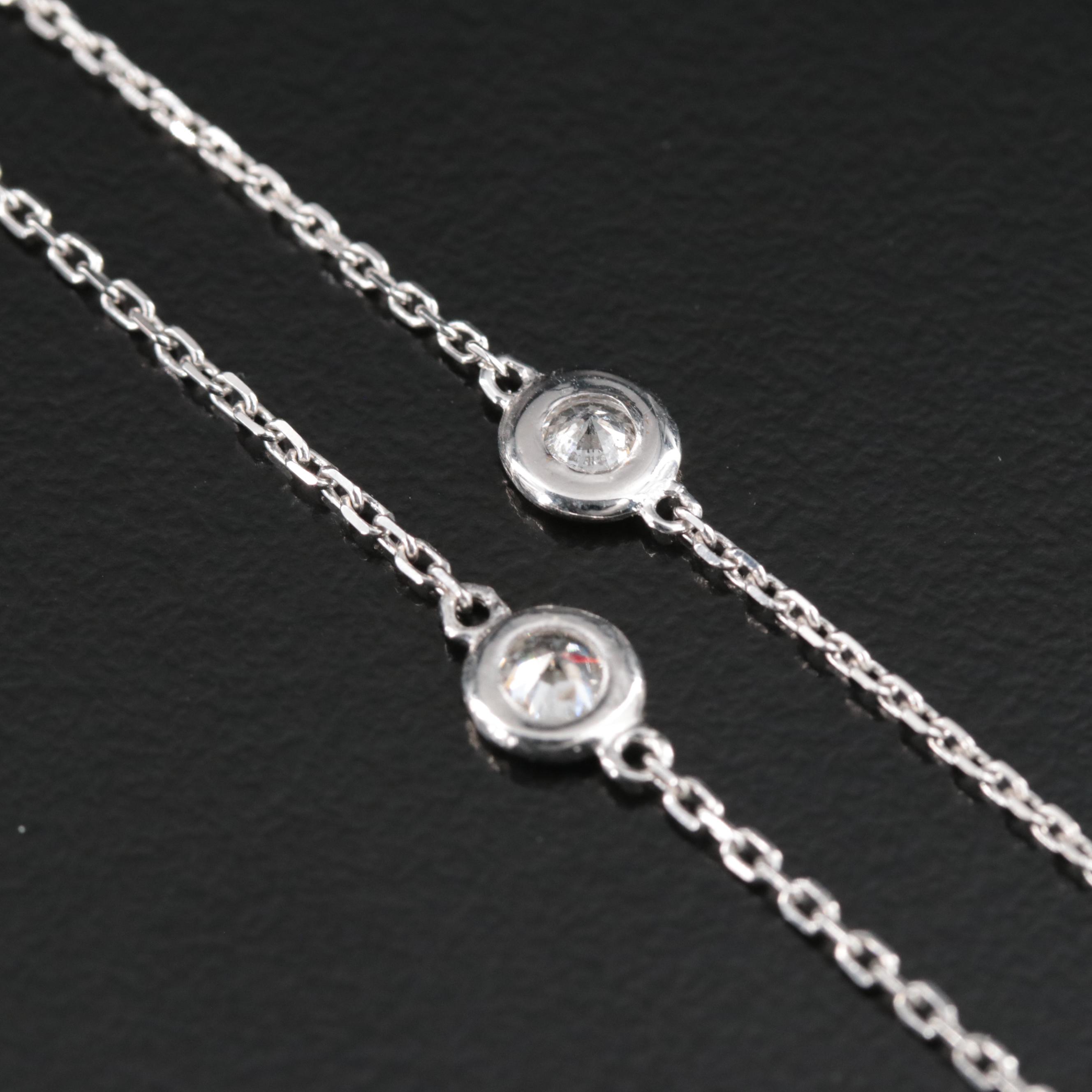 14K 3.00 CTW Diamond Station Necklace