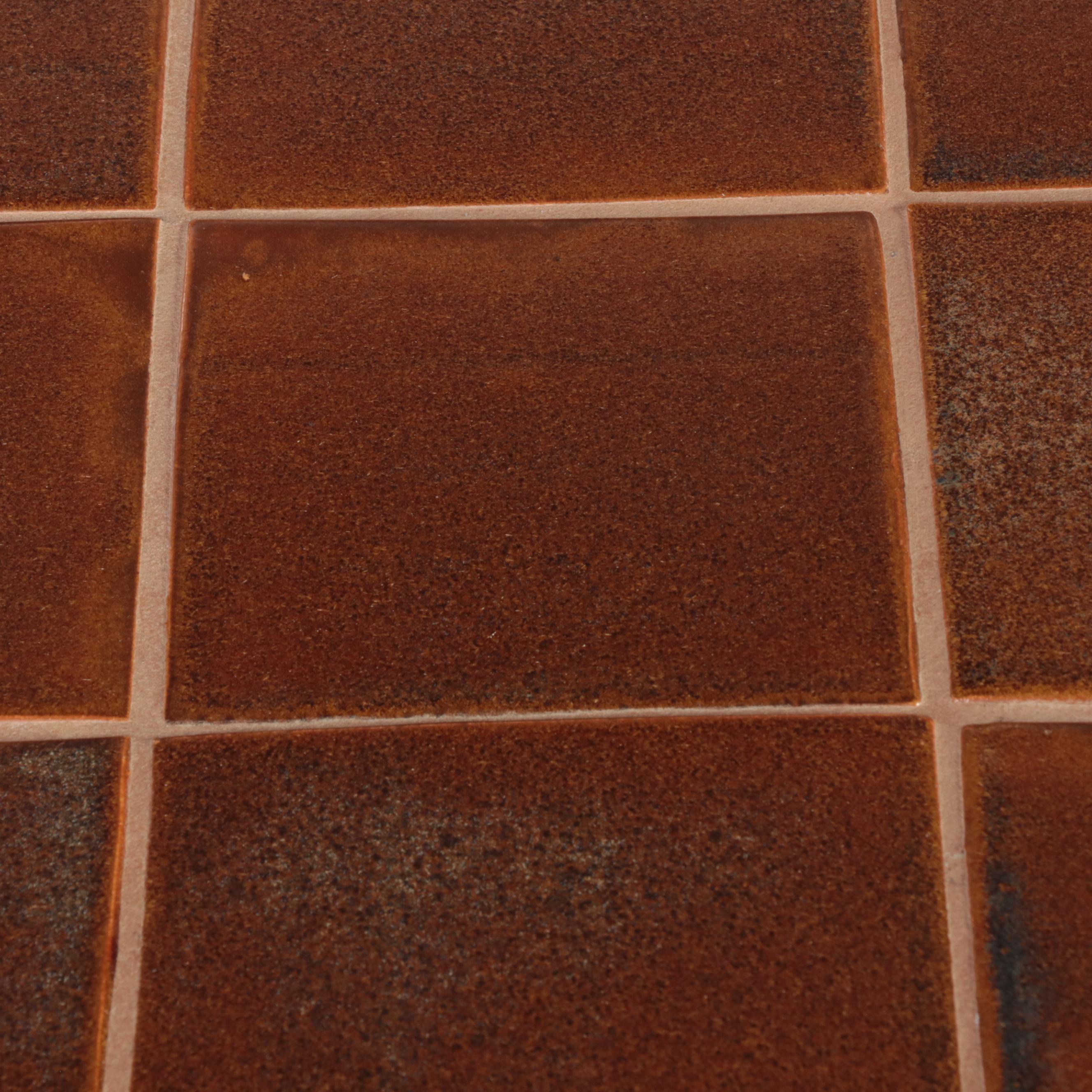 Stickley Arts and Crafts Style Oak and Tile Top Side Table, dated 1997
