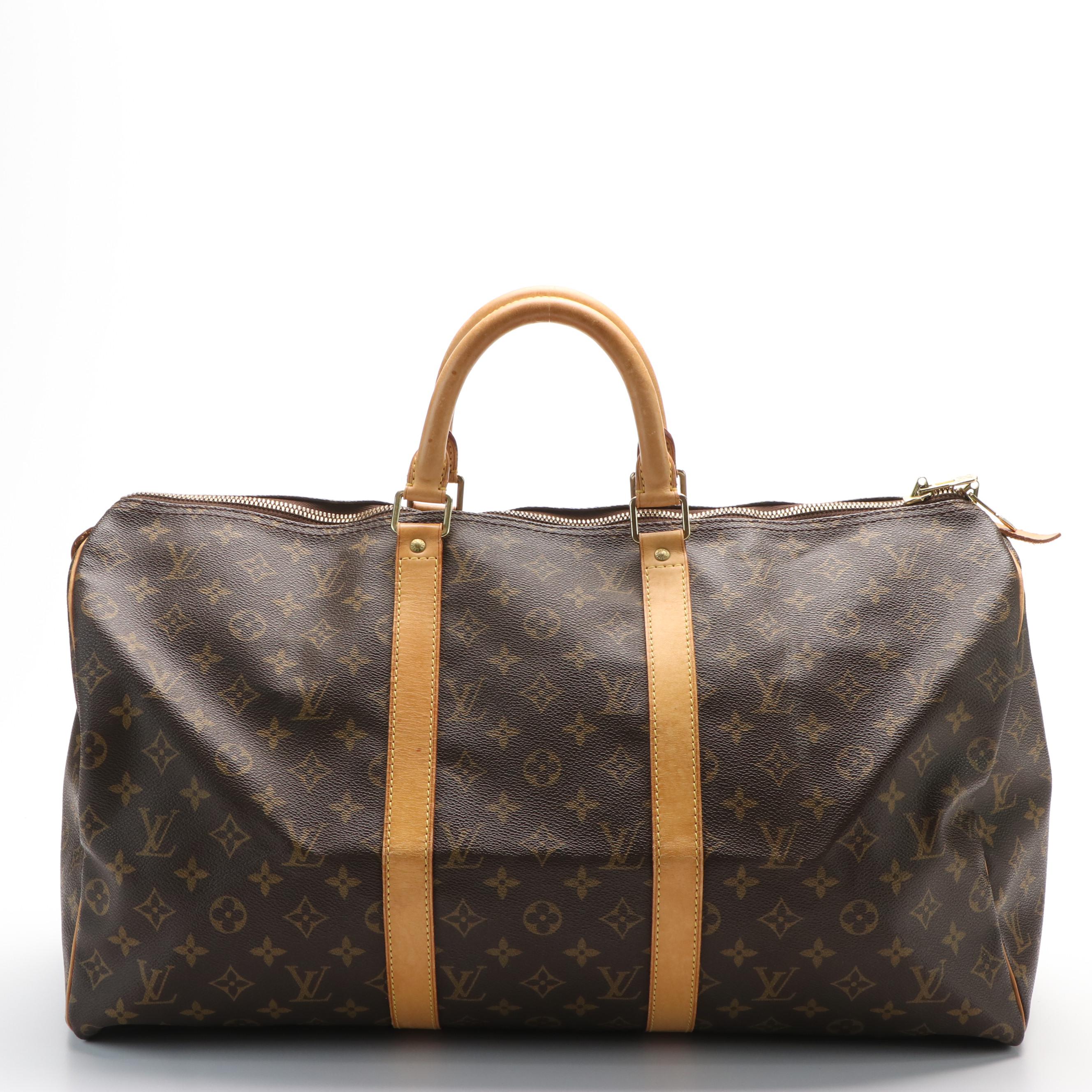 Louis Vuitton Keepall 50 in Brown Monogram Canvas