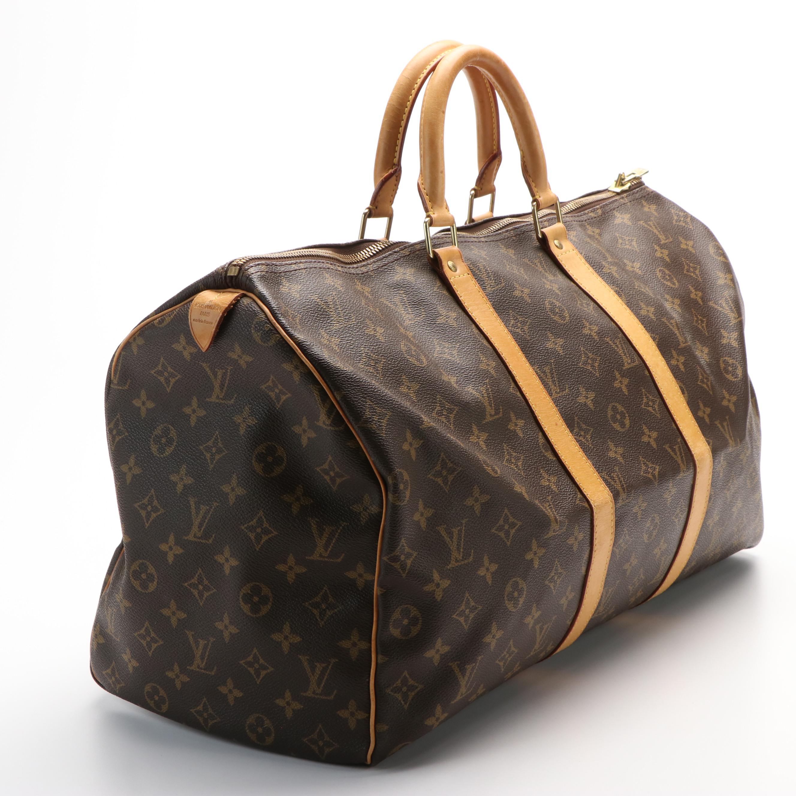 Louis Vuitton Keepall 50 in Brown Monogram Canvas
