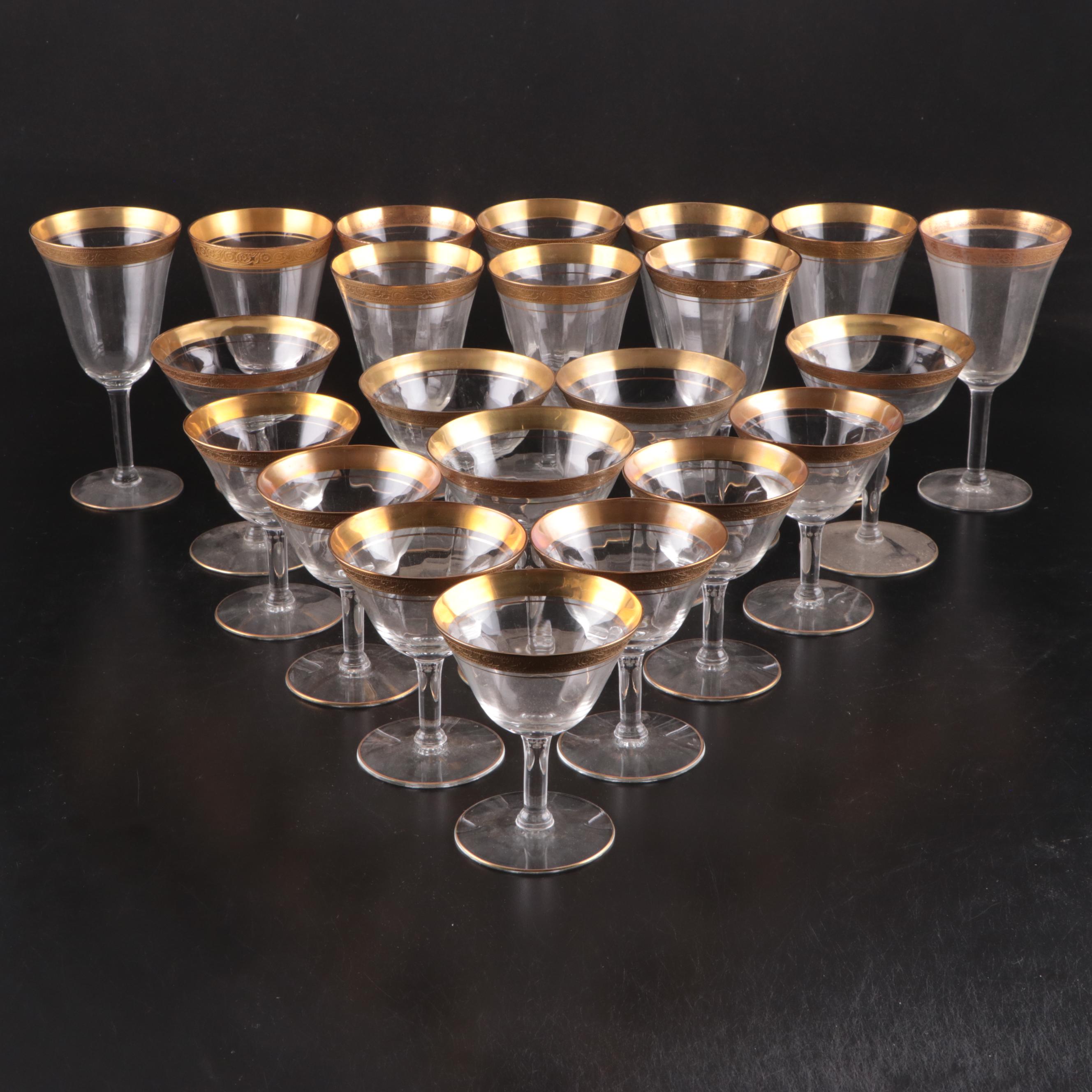 Tiffin-Franciscan "Minton" and Other Stemware, Early to Mid-20th Century