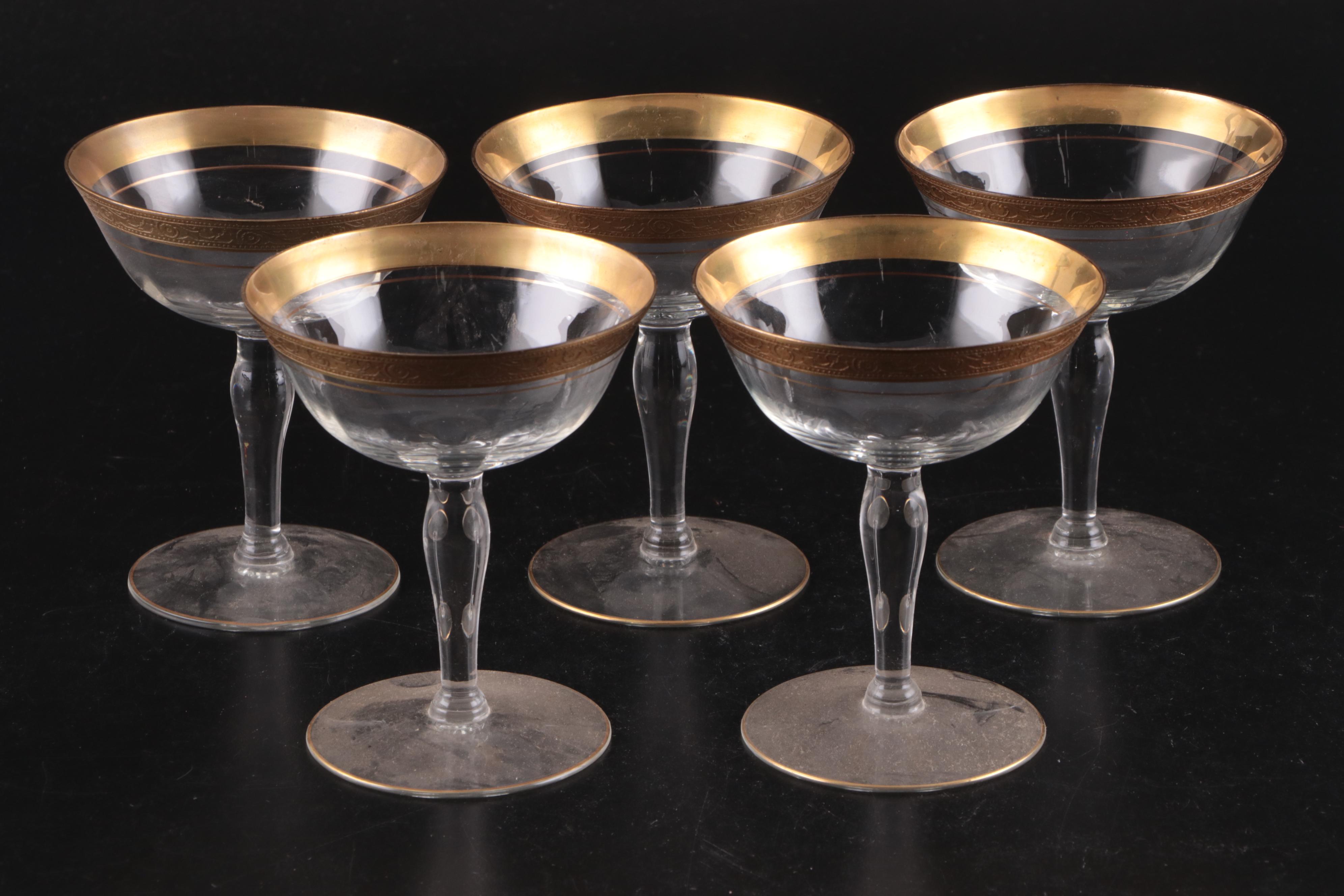 Tiffin-Franciscan "Minton" and Other Stemware, Early to Mid-20th Century