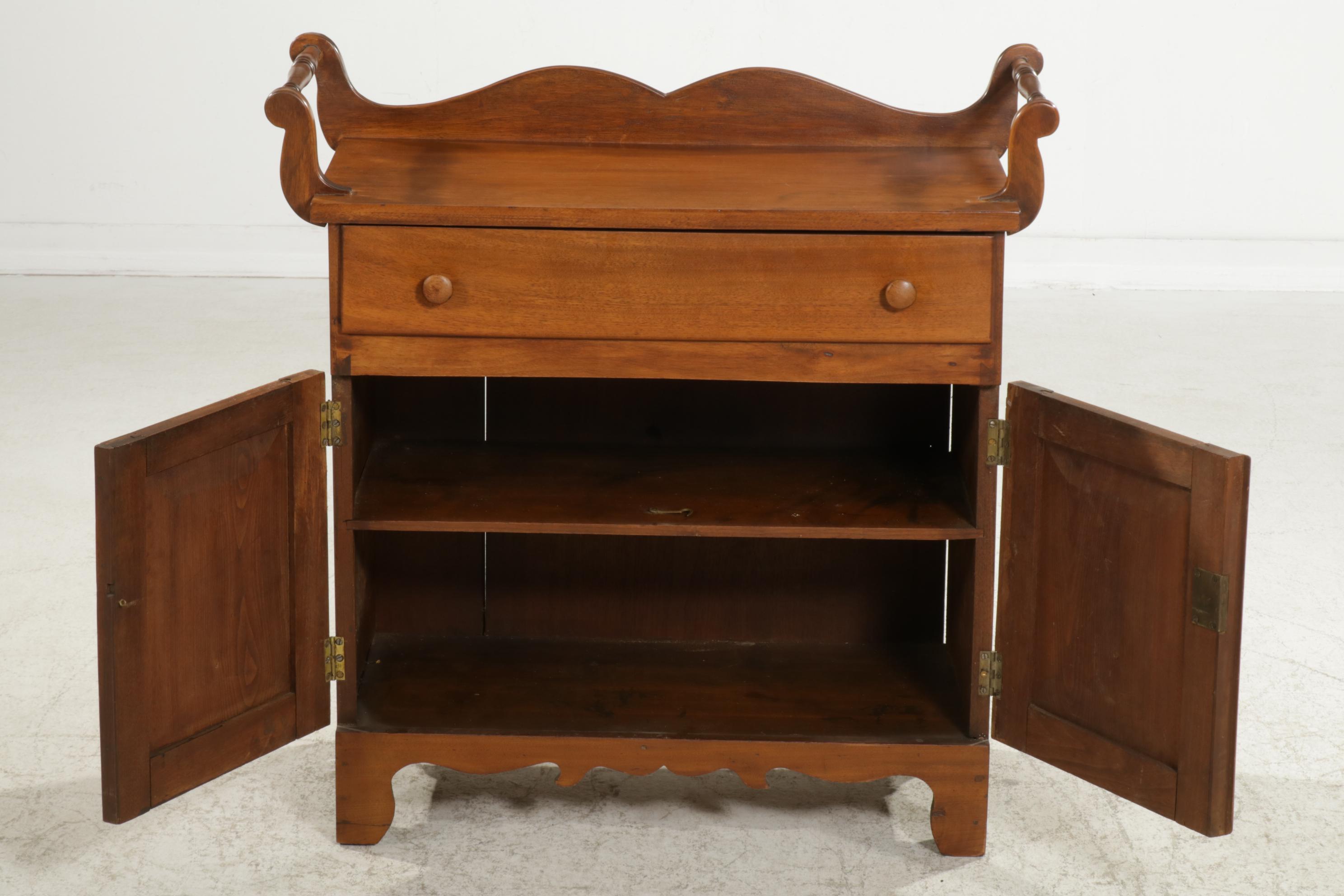 Victorian Walnut Washtand, Late 19th Century