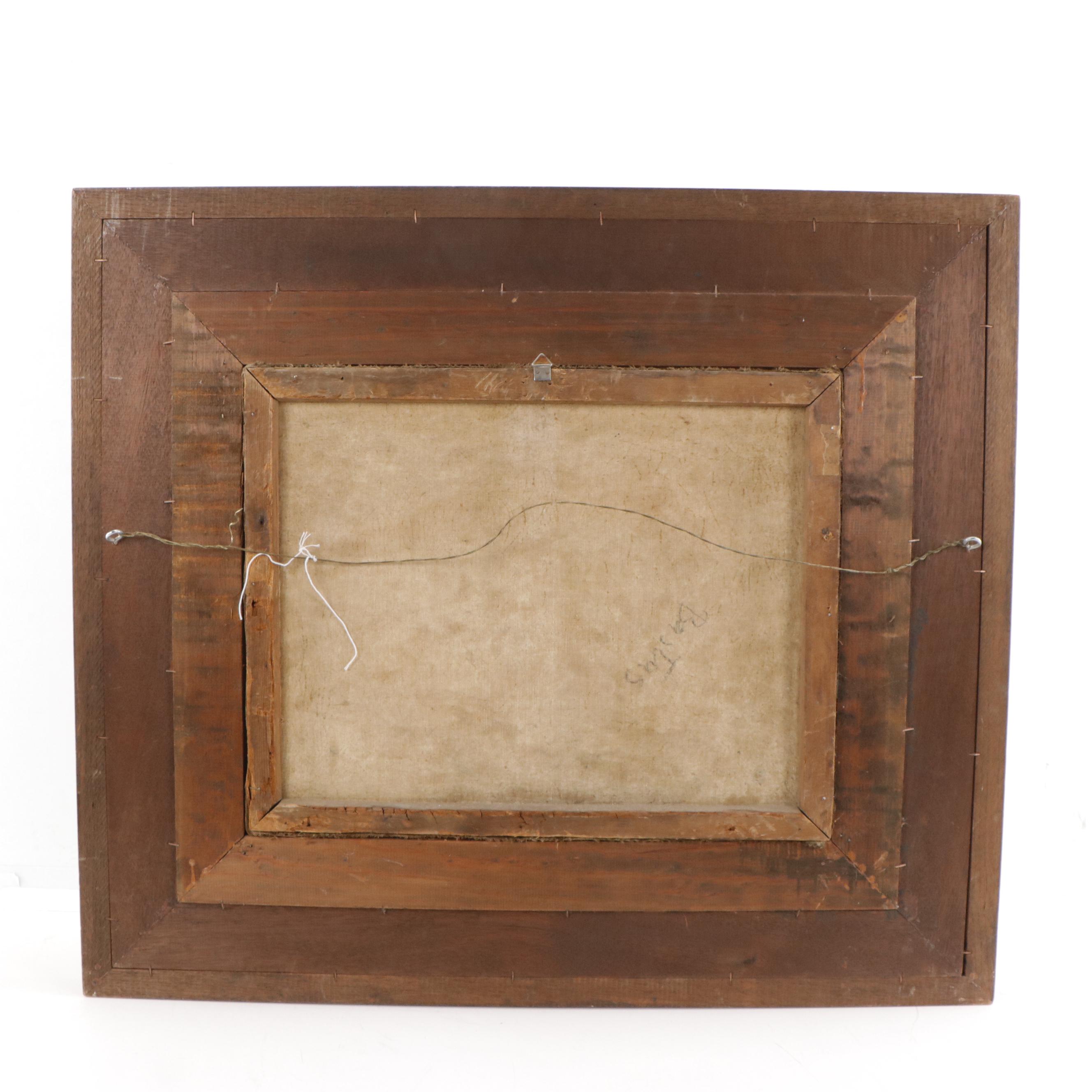 Post Impressionist Oil Painting of a Mexican Landscape with Figures