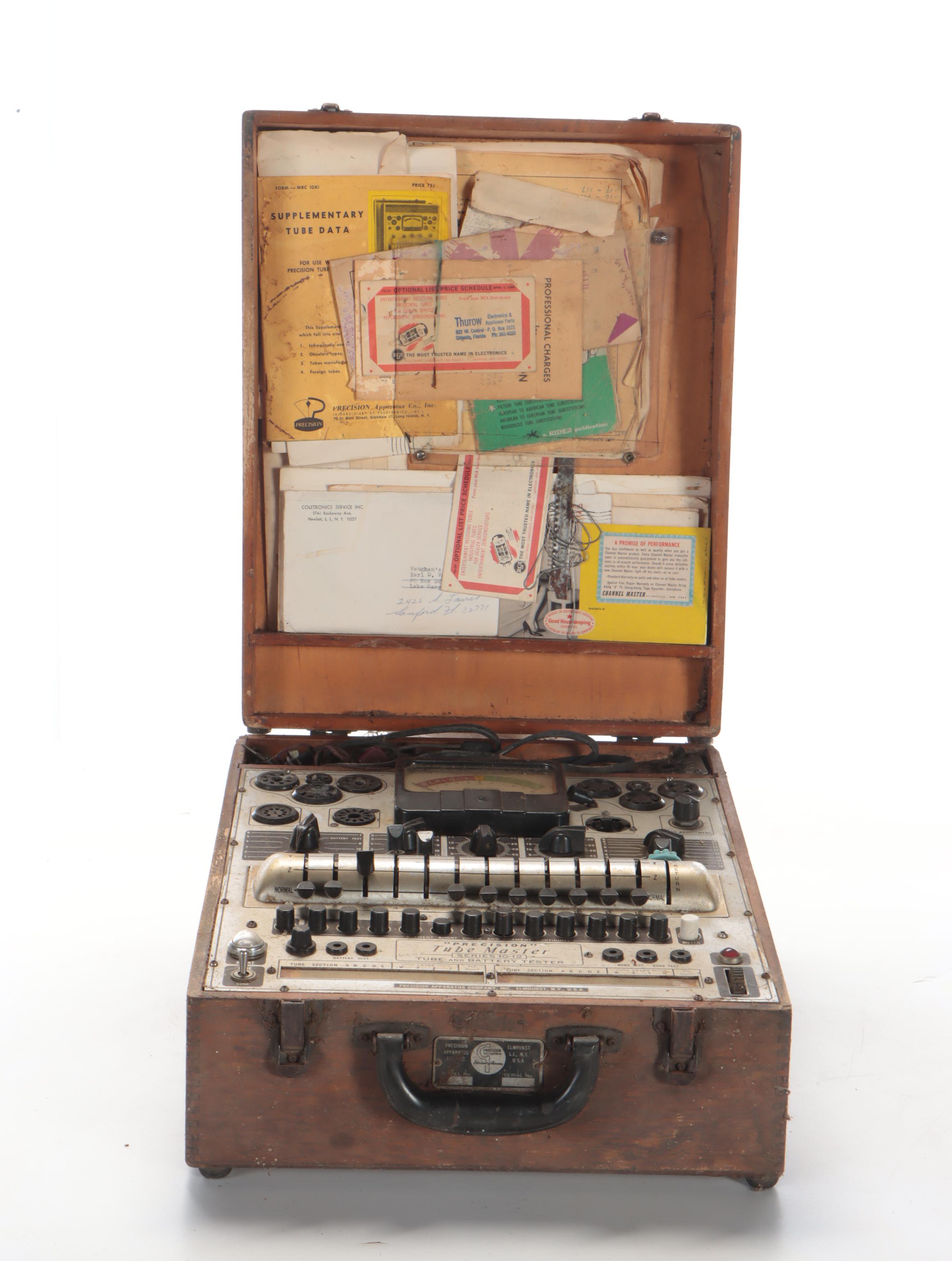 Precision Apparatus Company Tube and Battery Tester, Mid-20th Century