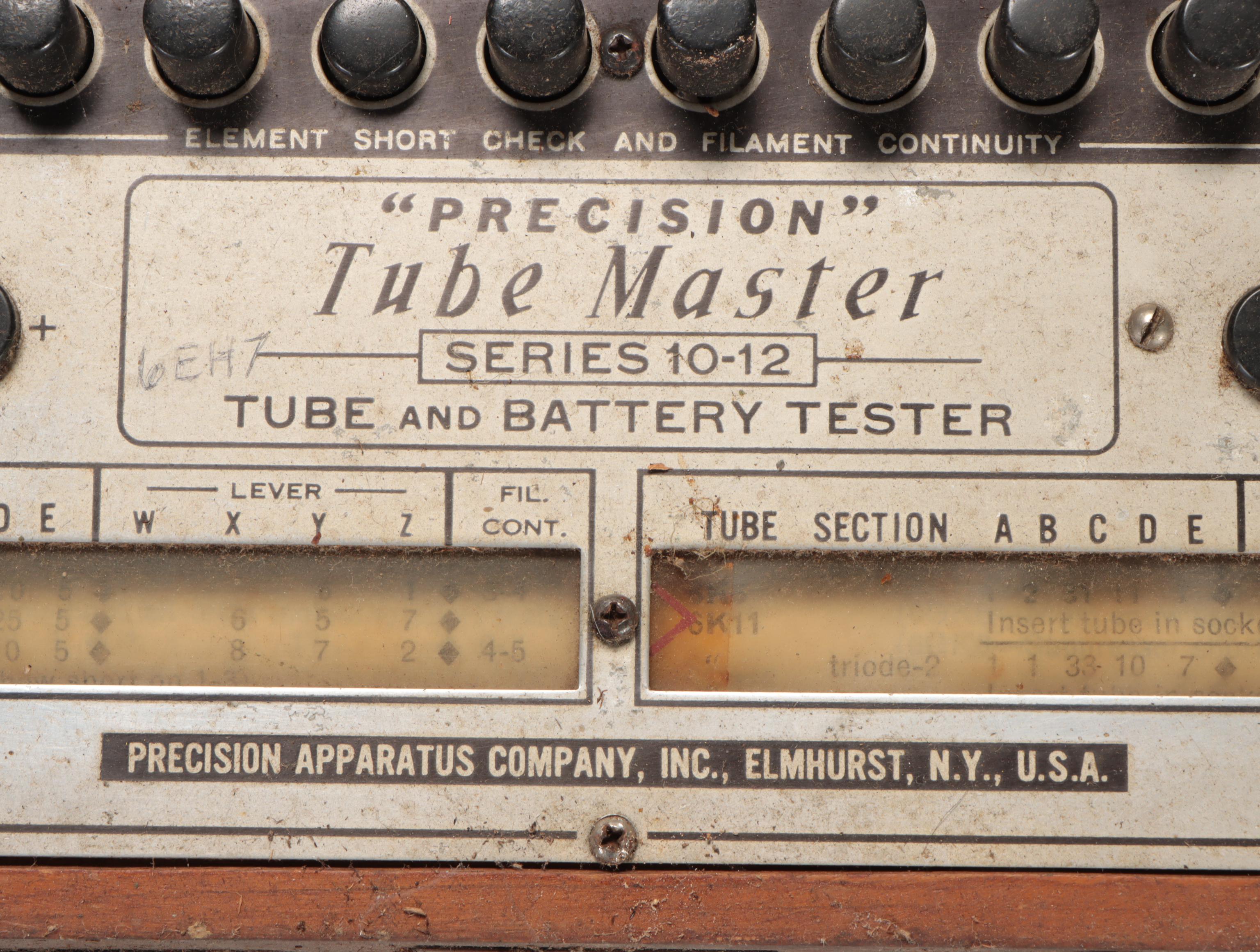Precision Apparatus Company Tube and Battery Tester, Mid-20th Century