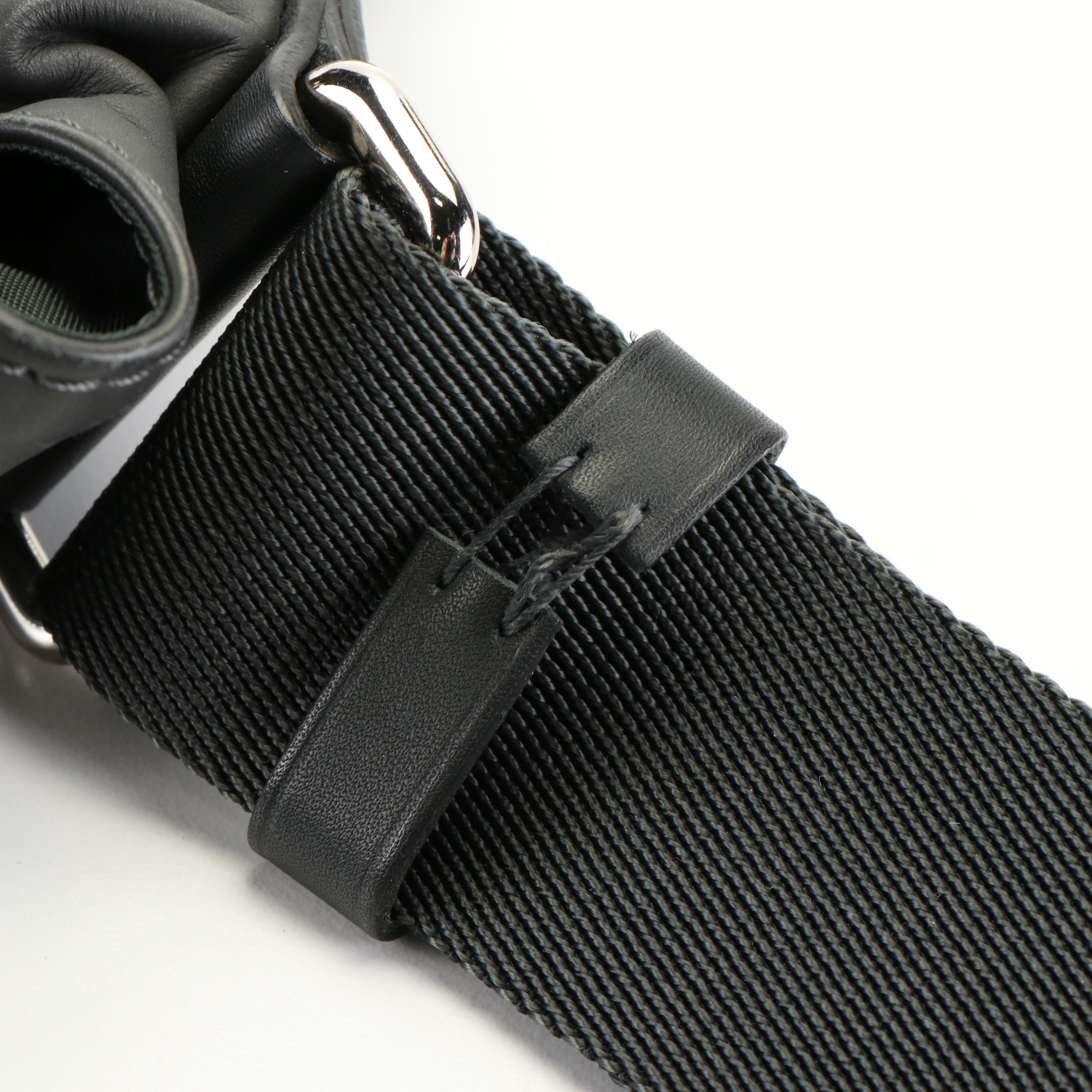 Louis Vuitton V-Line Crossbody Messenger Bag in Black Leather