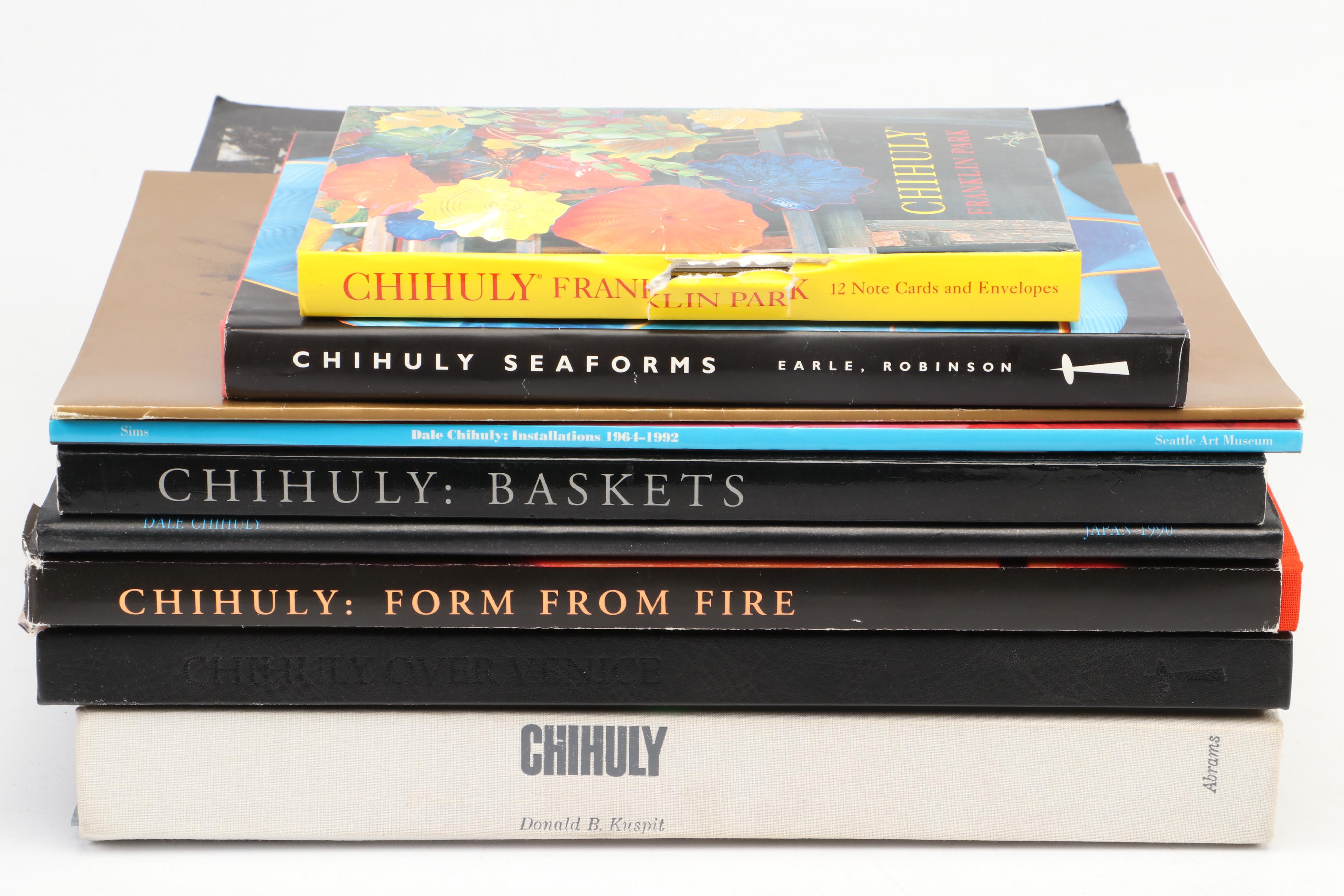 Signed "Dale Chihuly Japan 1990" Catalog and More Dale Chihuly Books