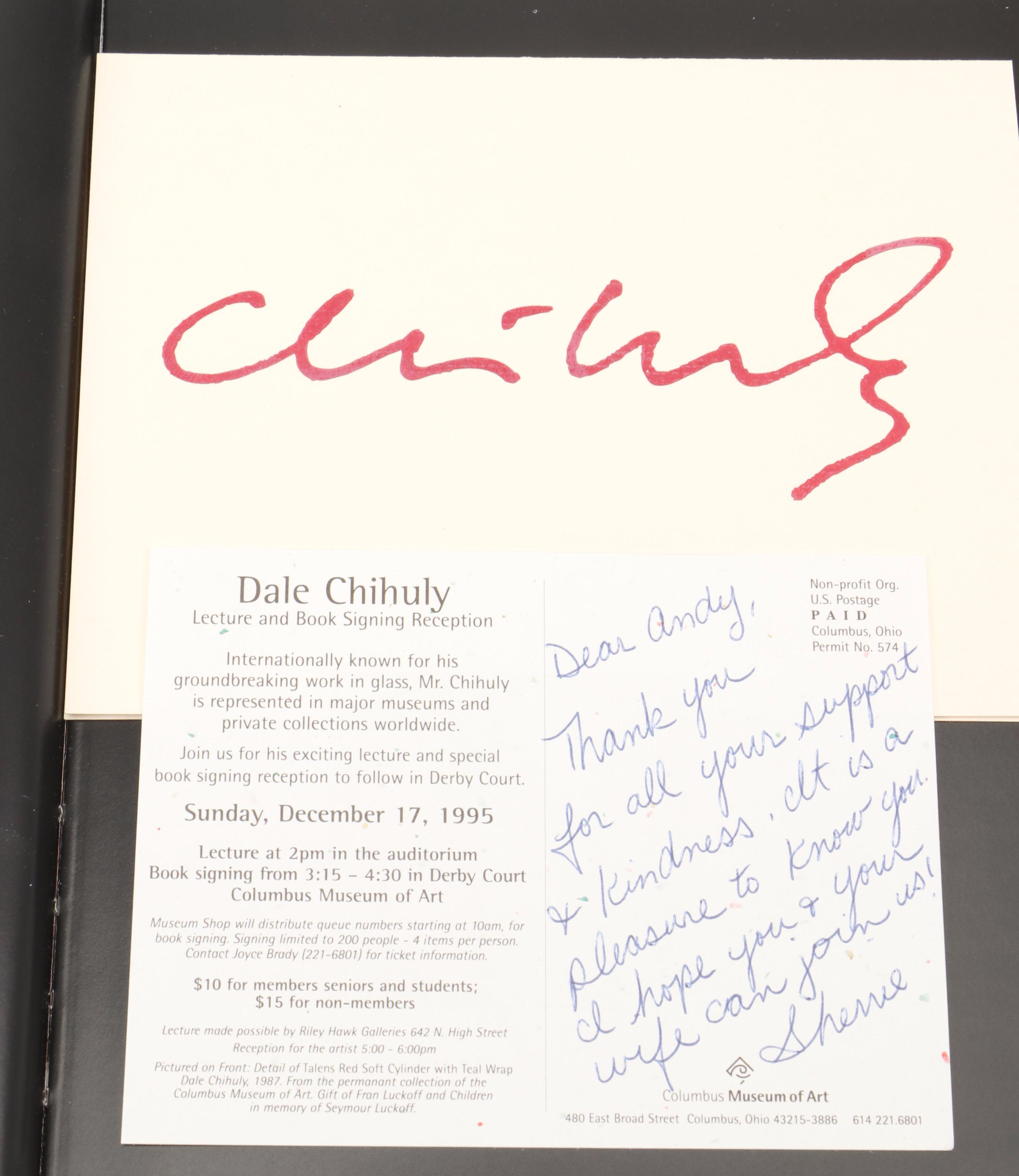 Signed "Dale Chihuly Japan 1990" Catalog and More Dale Chihuly Books