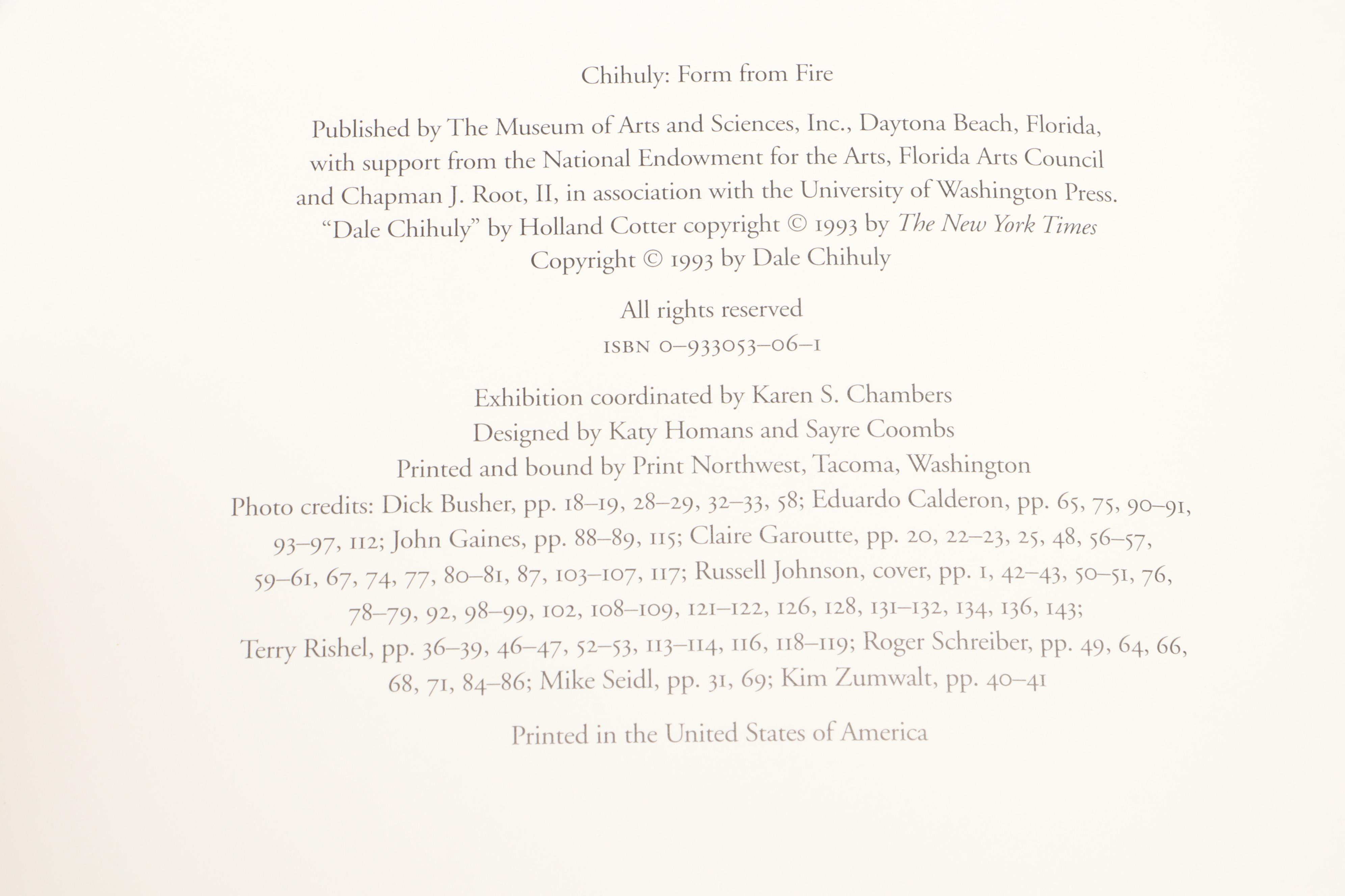 Signed "Dale Chihuly: Japan 1990" Catalog and More Dale Chihuly Books