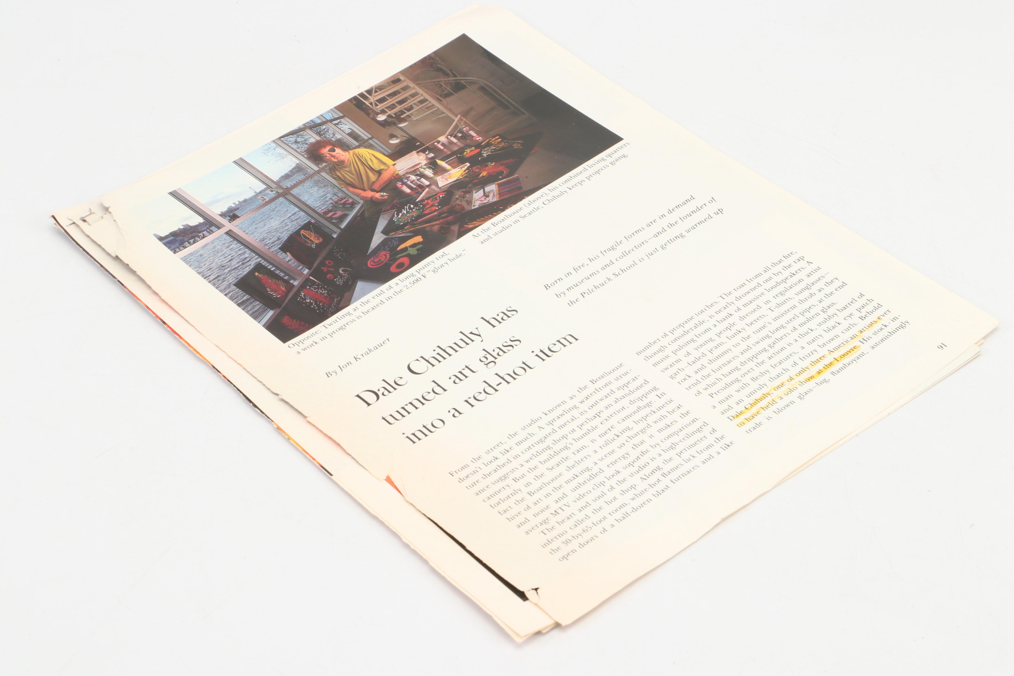 Signed "Dale Chihuly: Japan 1990" Catalog and More Dale Chihuly Books