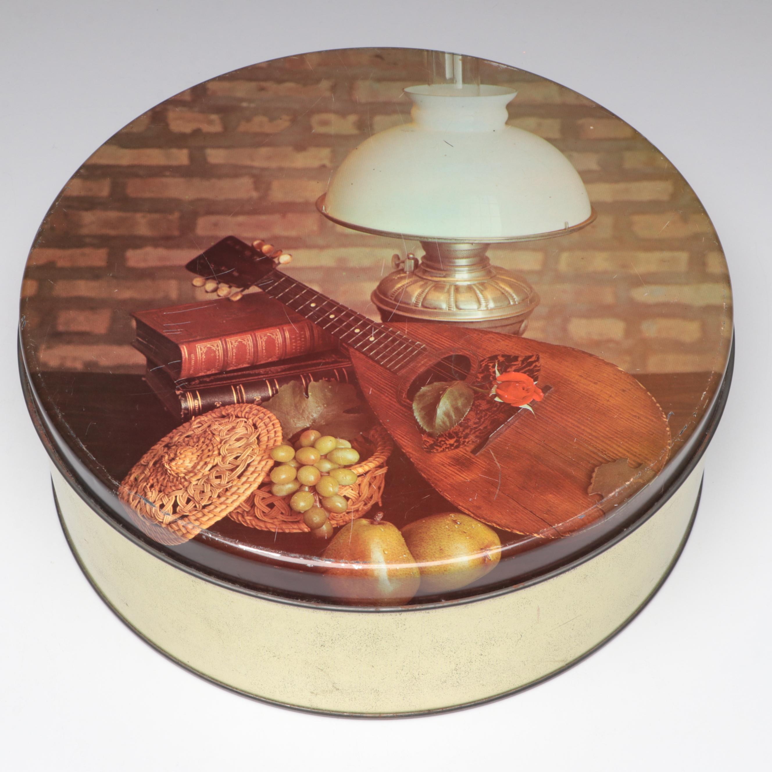 Custard Glass, Opaque, Swirlie, and More Machine Made Glass Marbles in Tin Box