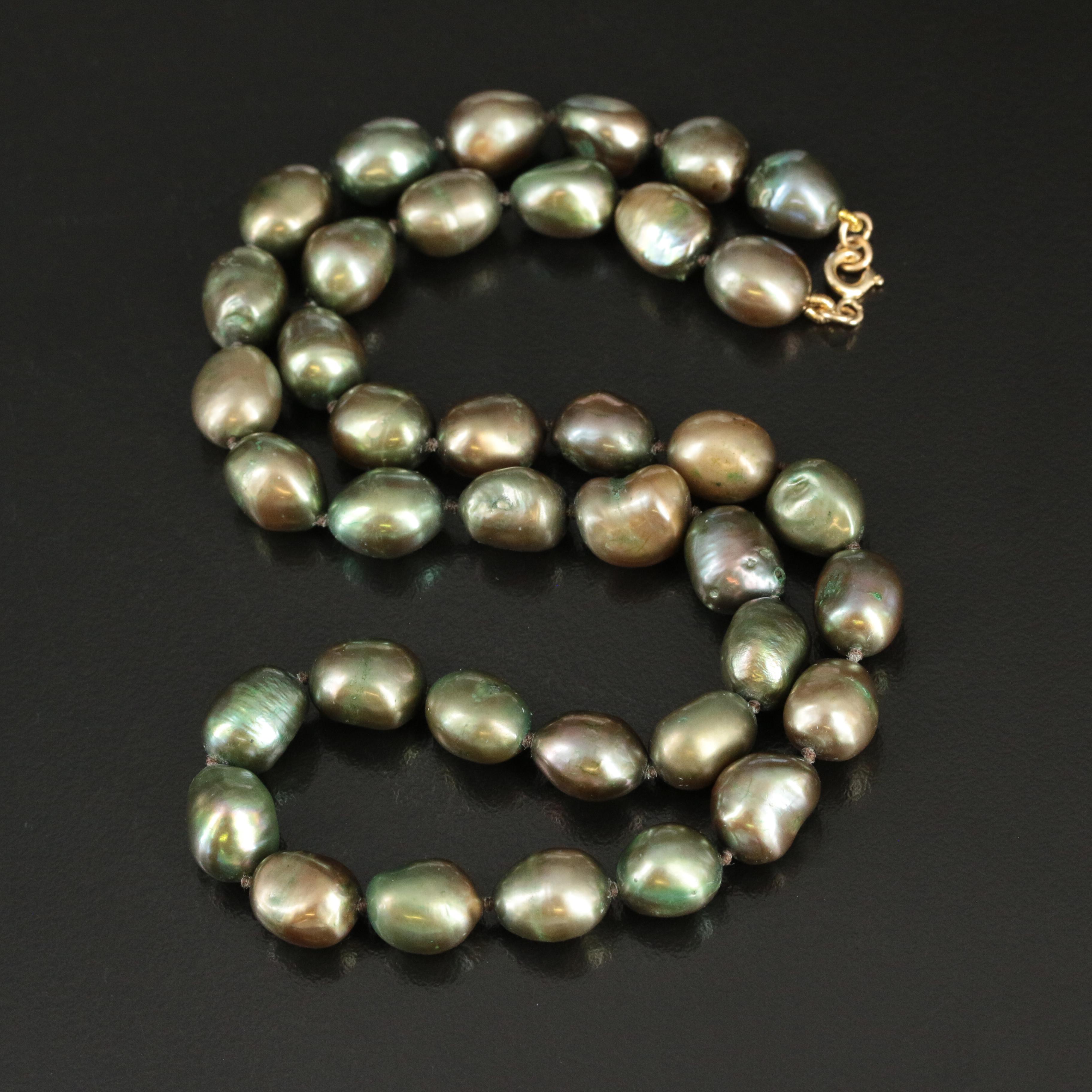 Pearl Necklace with 14K Clasp