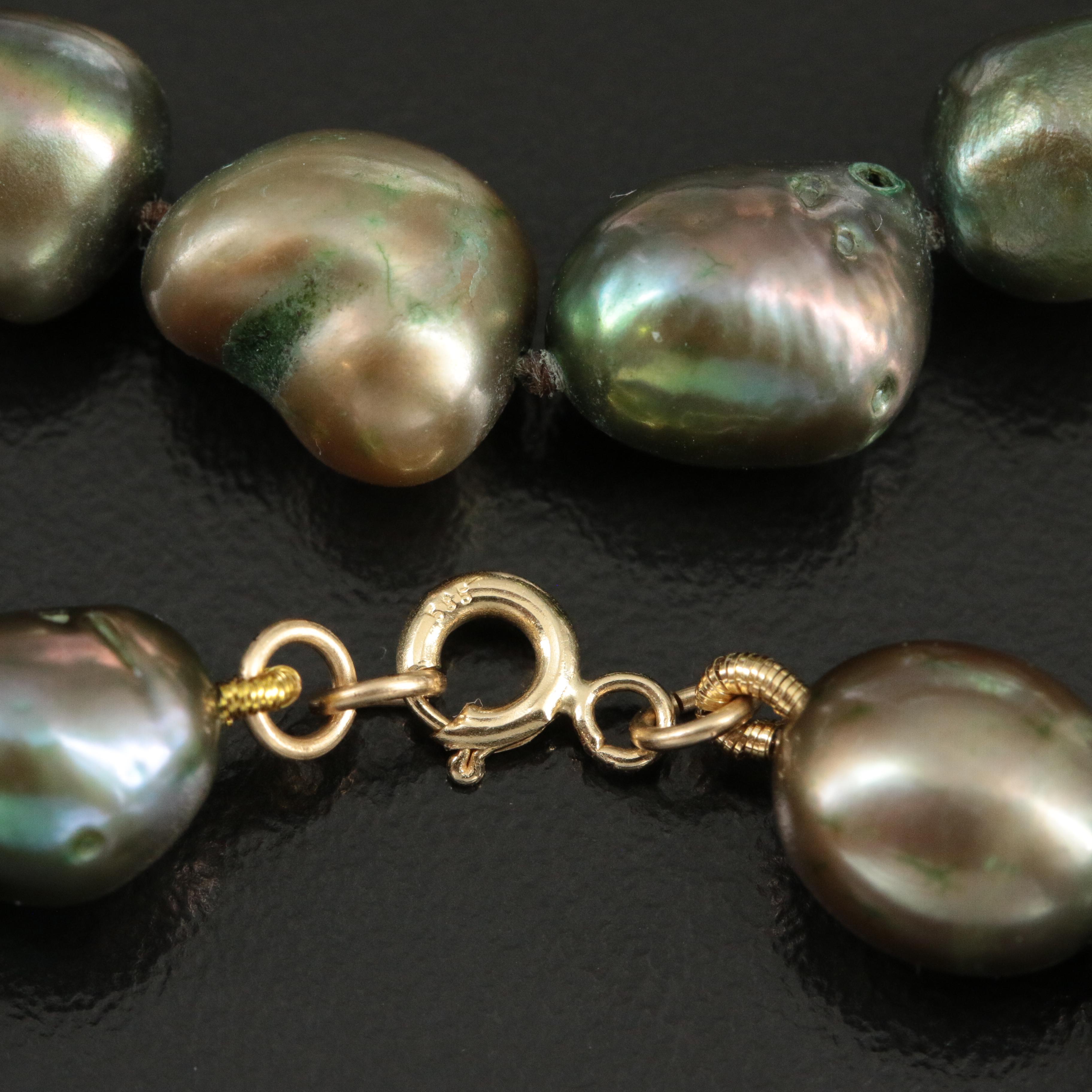 Pearl Necklace with 14K Clasp
