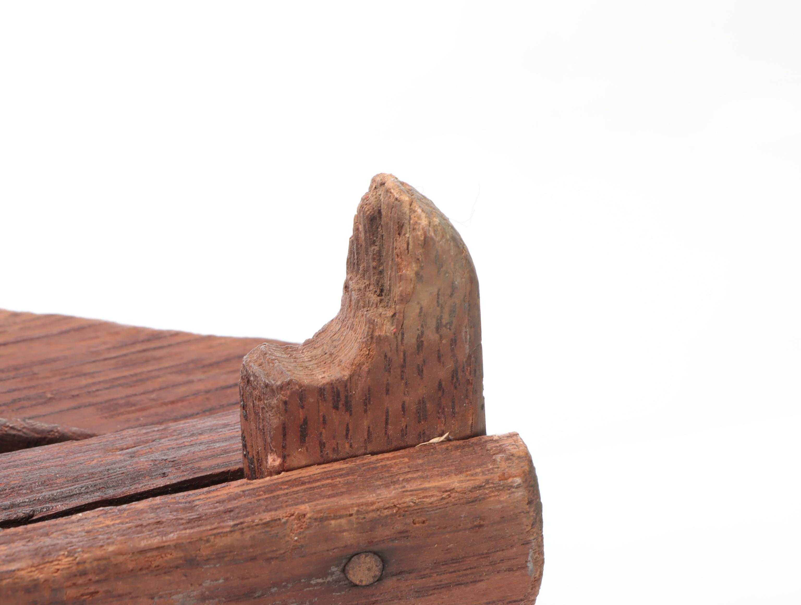Handcrafted Wood Slat Runner Sled, 20th Century