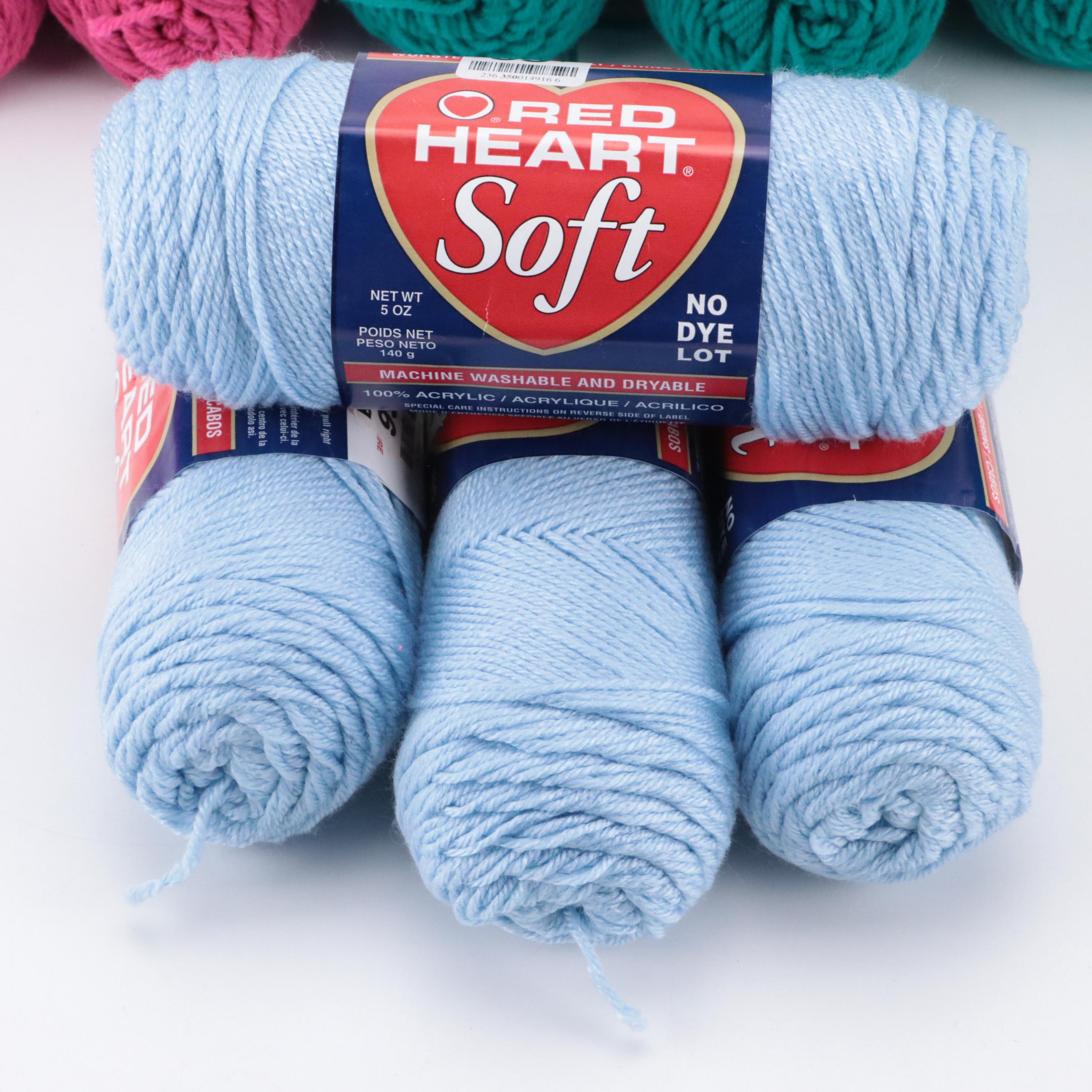 Red Heart and More Wool Yarn Skeins