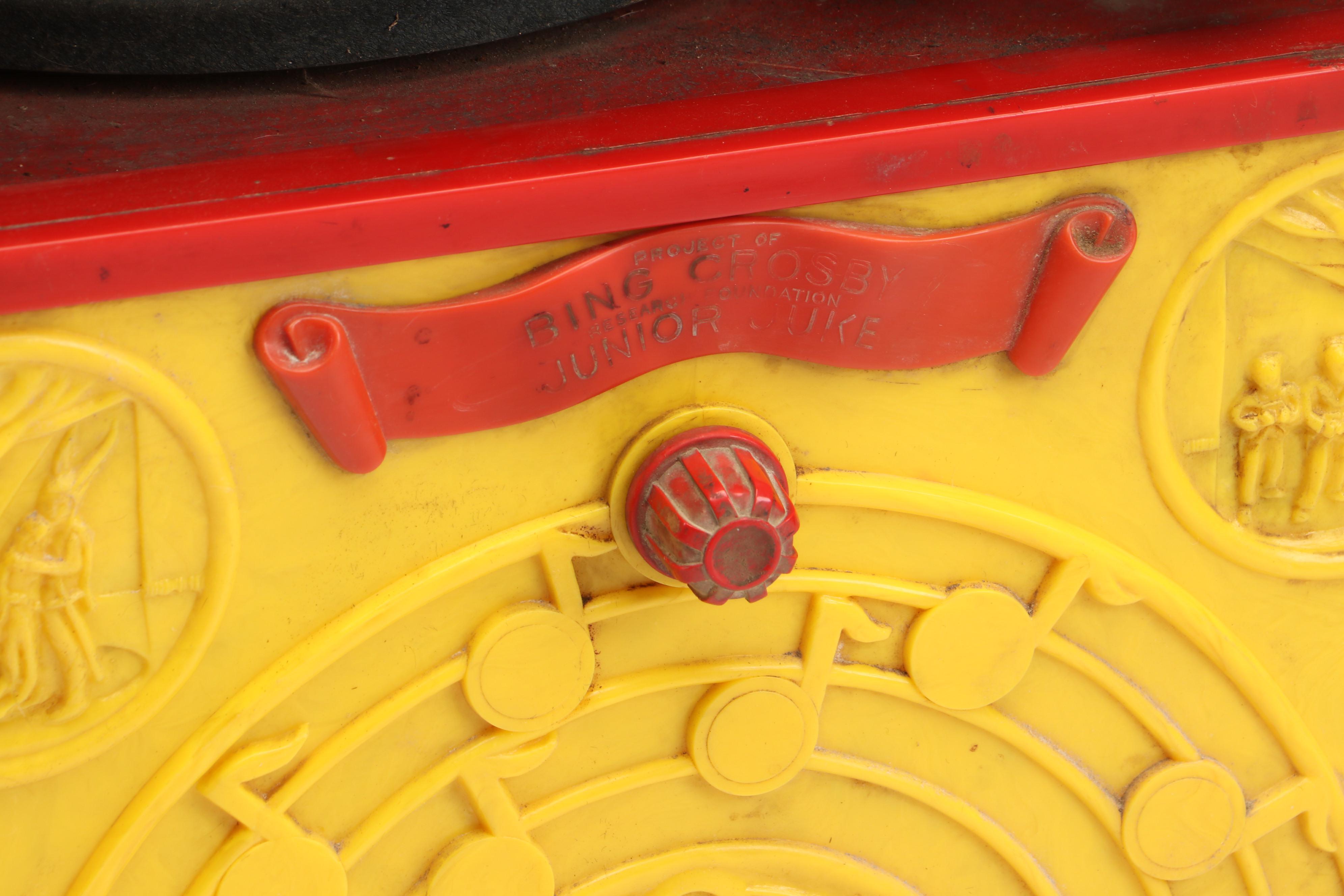 Bing Crosby Tin Litho and Celluloid Junior Jukebox