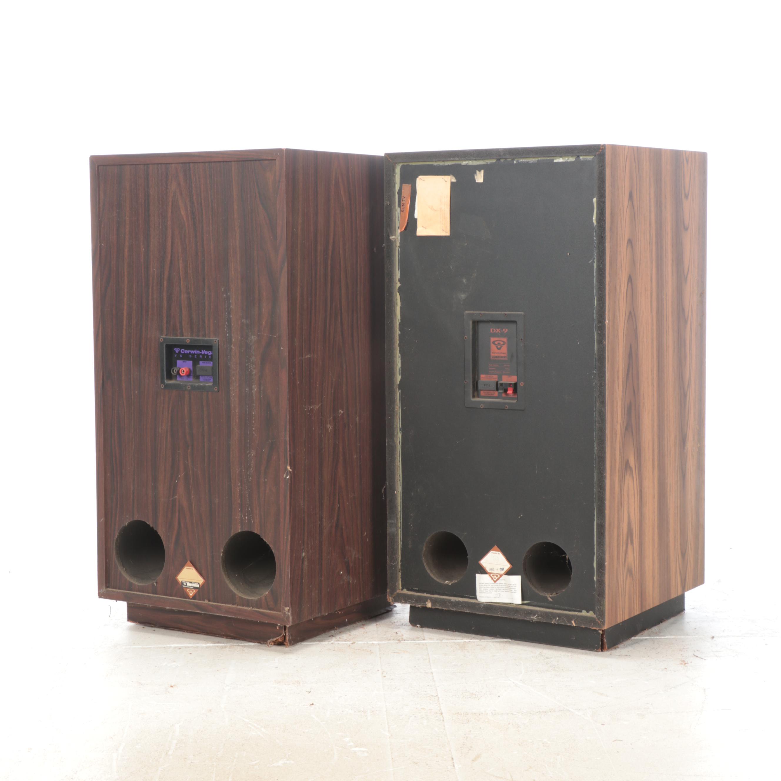 Cerwin-Vega! VS Series VS-150 and DX Series DX-9 Speakers, Mid to Late 20th C.