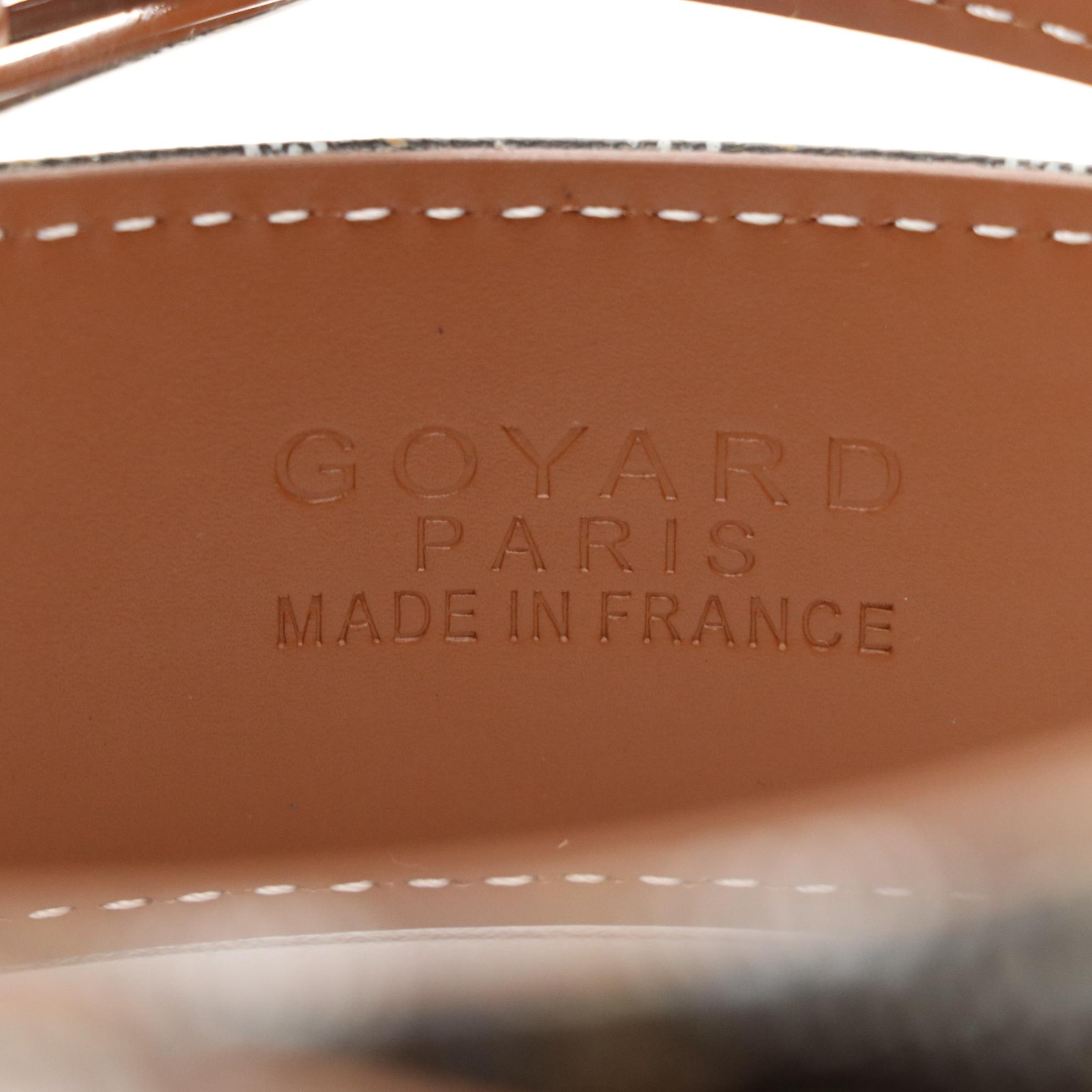 Goyard Florida Fregate Belt in Black/Brown Coated Canvas & Leather, New With Tag