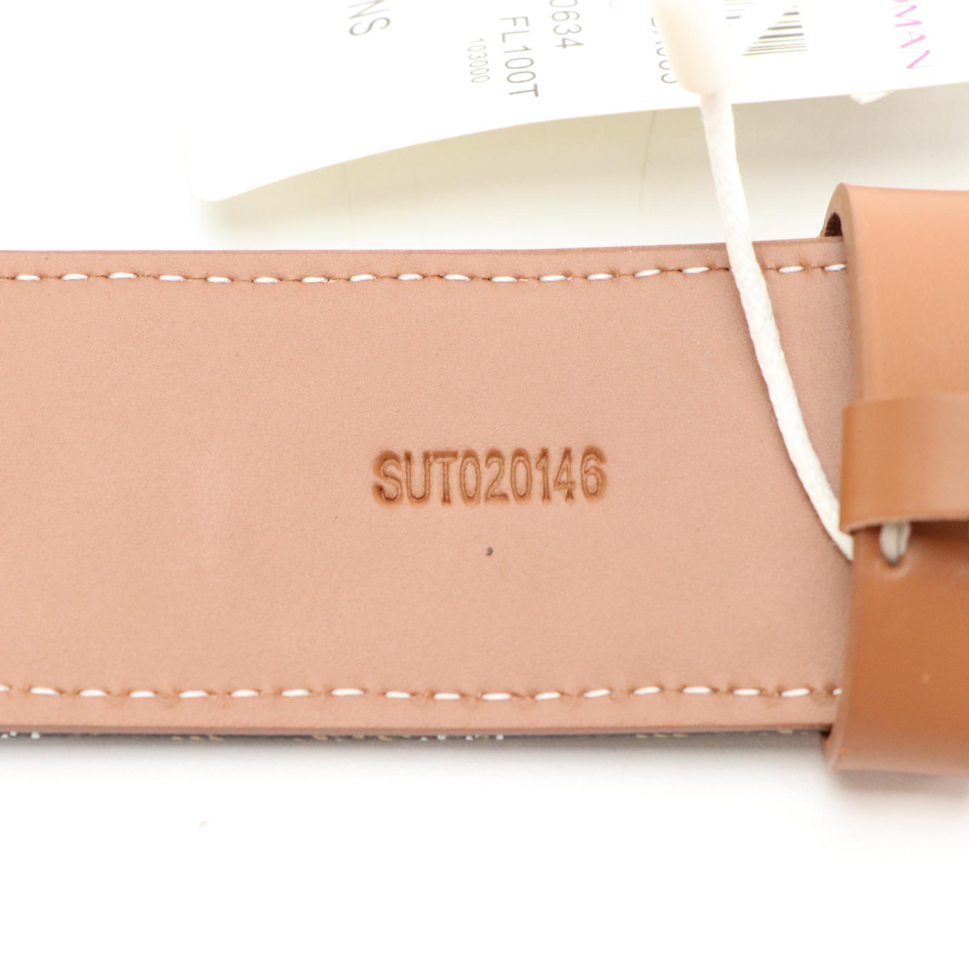 Goyard Florida Fregate Belt in Black/Brown Coated Canvas & Leather, New With Tag