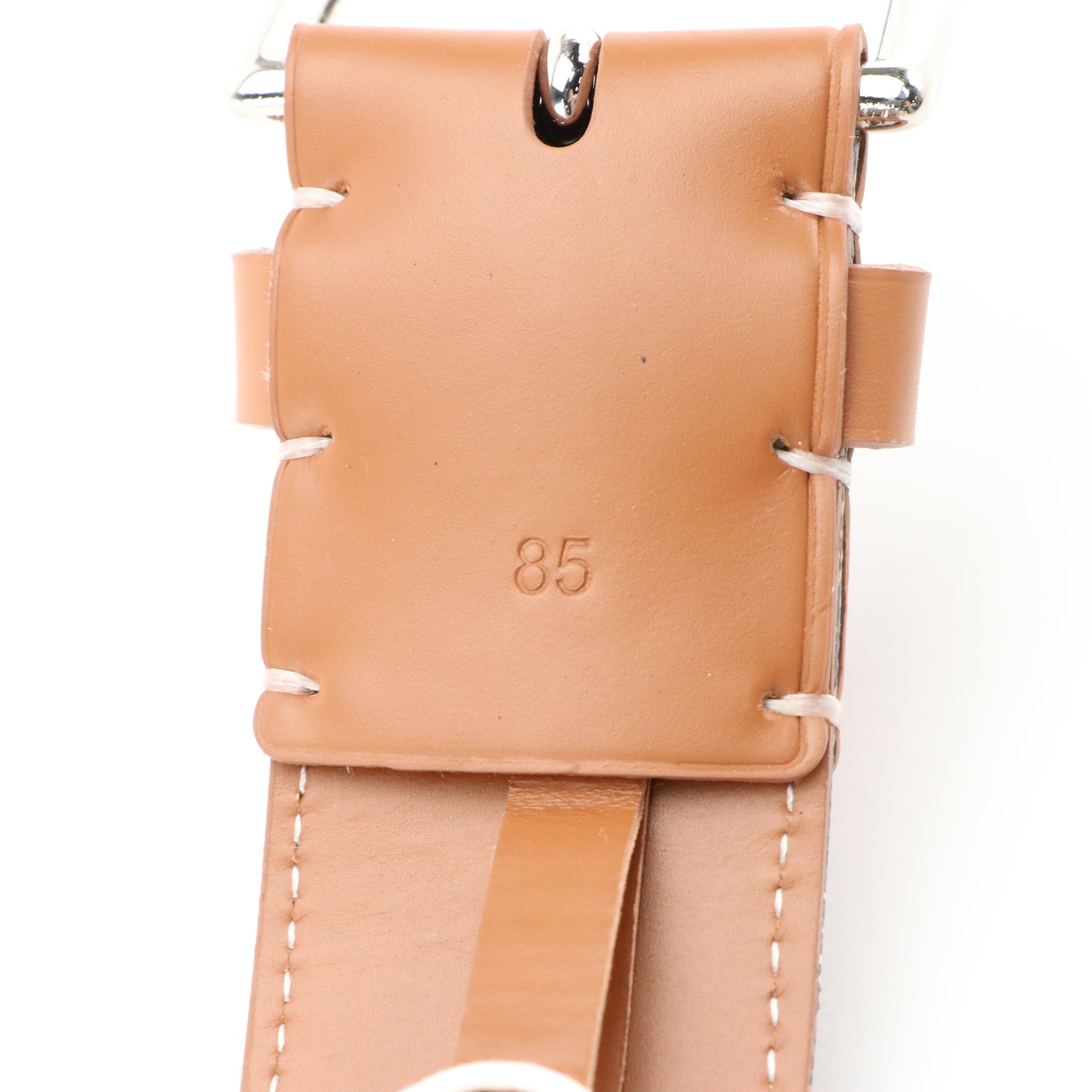 Goyard Florida Fregate Belt in Black/Brown Coated Canvas & Leather, New With Tag