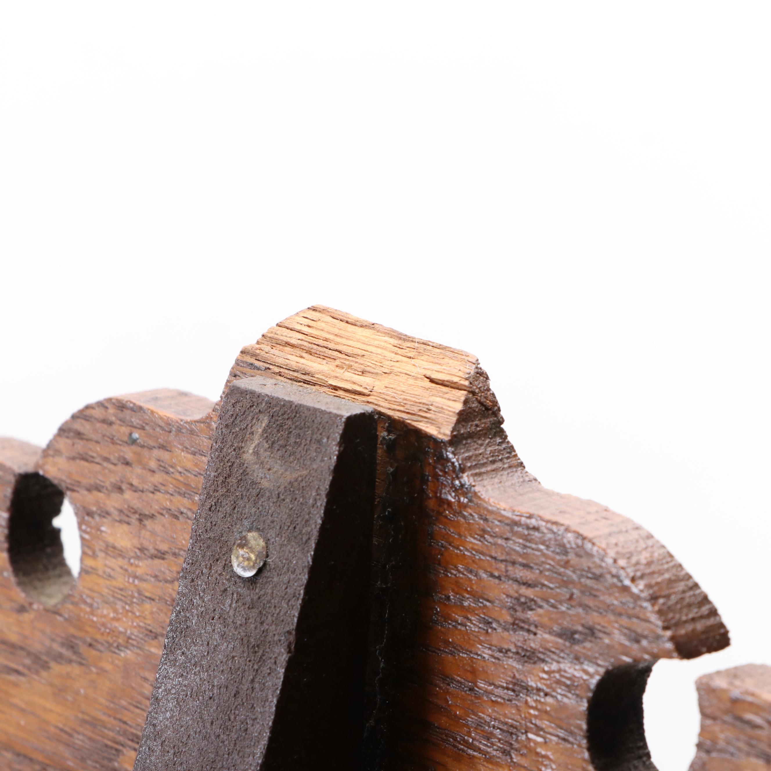 Gilbert Clock Co. Pressed Walnut Gingerbread 8 Day Kitchen Clock, circa 1880s