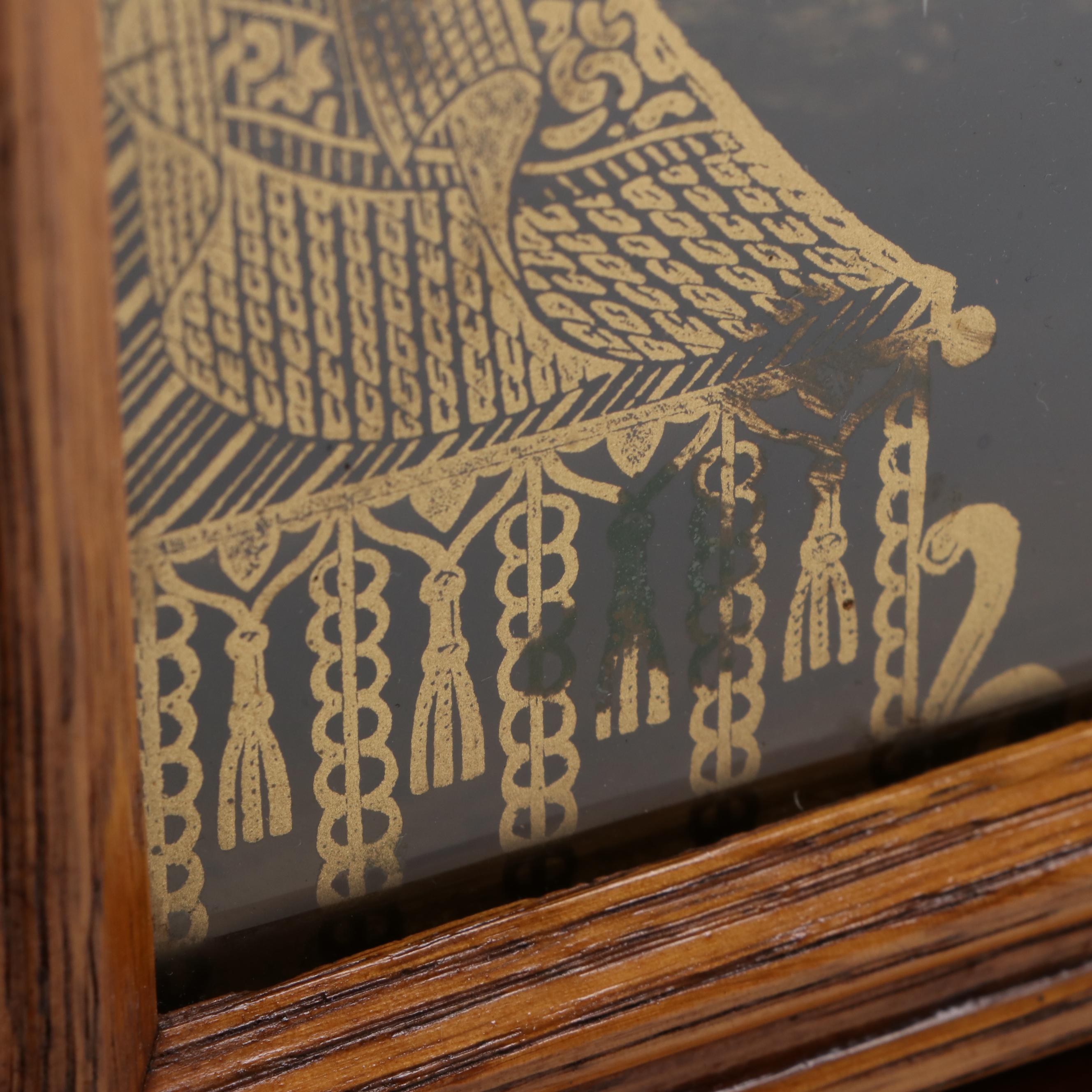 Gilbert Clock Co. Pressed Walnut Gingerbread 8 Day Kitchen Clock, circa 1880s