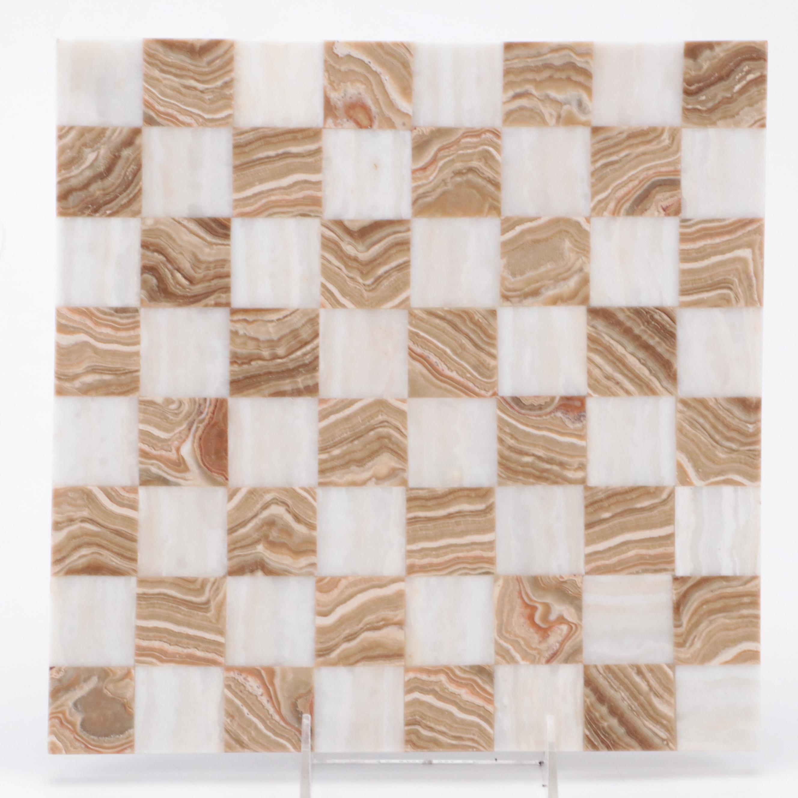 Hand-Carved Stone Chess Set